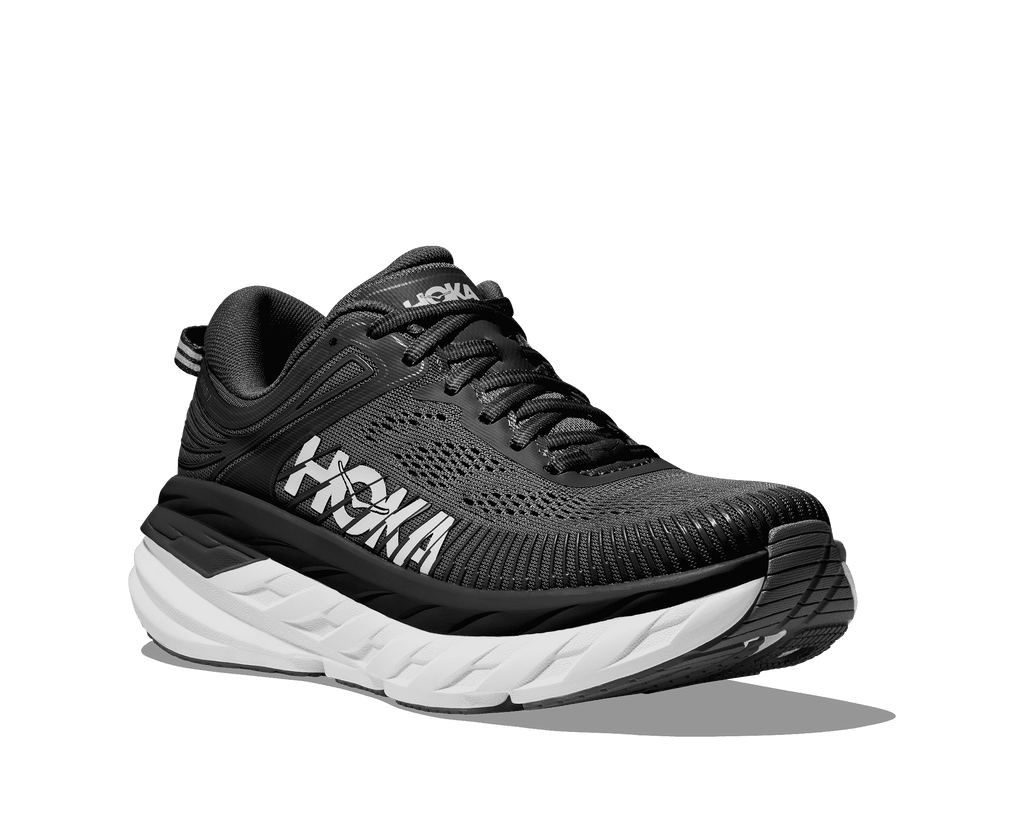 HOKA Men's Bondi 7 - BLACK / WHITE