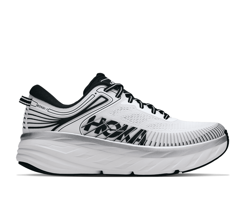HOKA Men's Bondi 7 - WHITE / BLACK