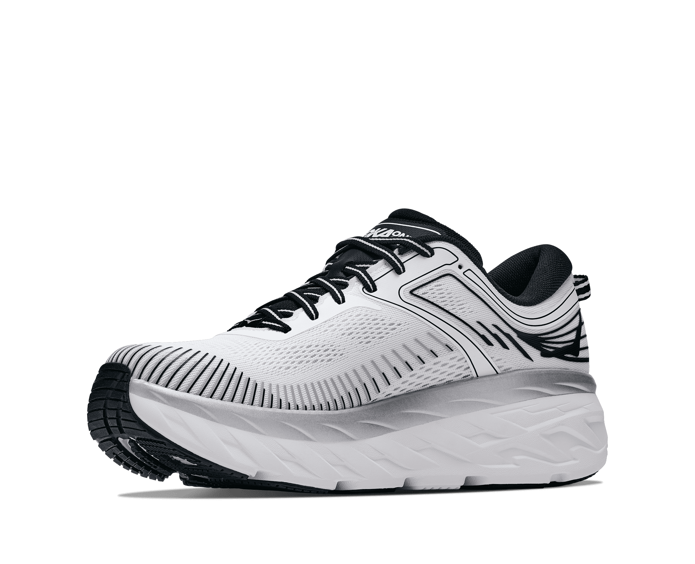 HOKA Men's Bondi 7 - WHITE / BLACK