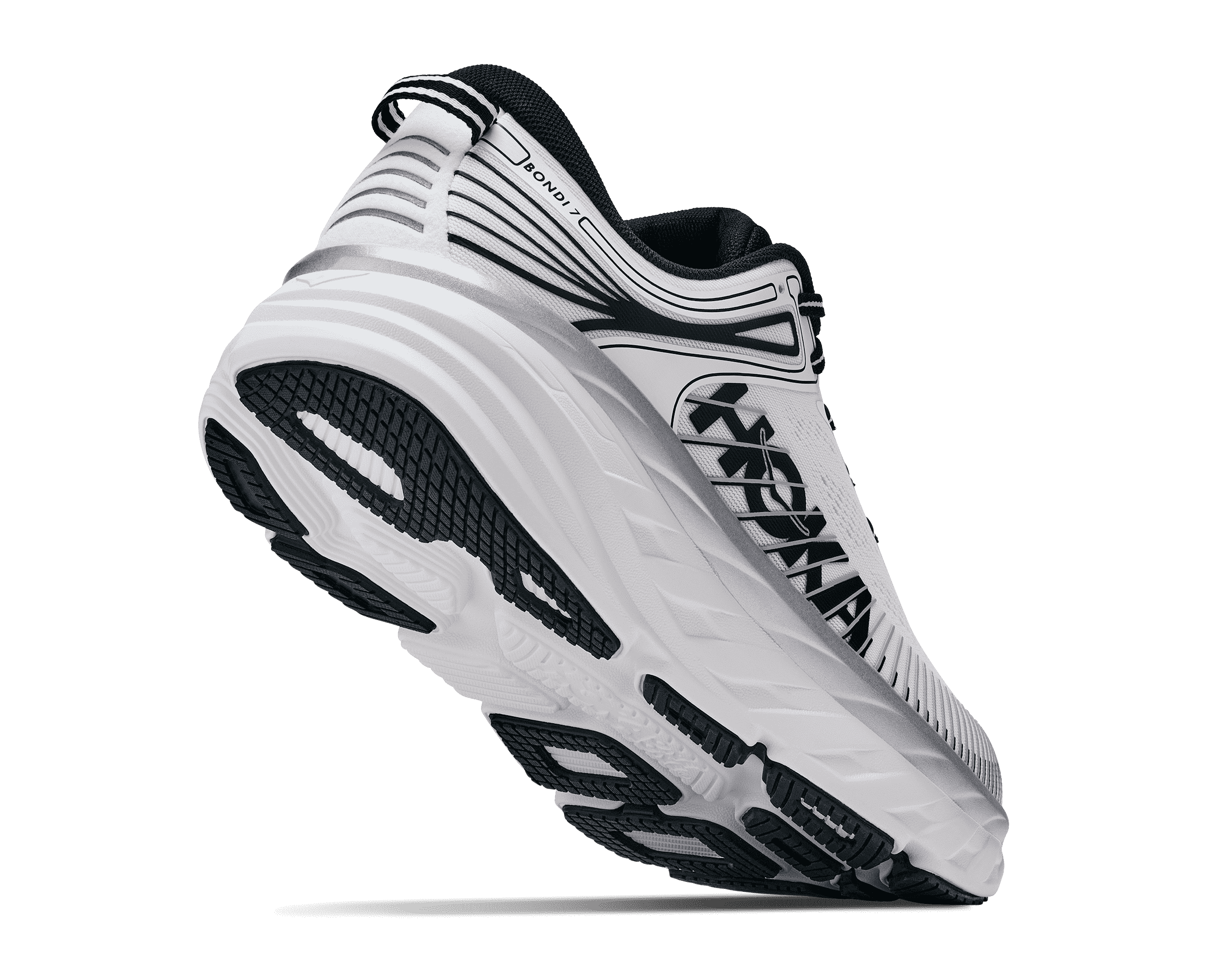 HOKA Men's Bondi 7 - WHITE / BLACK