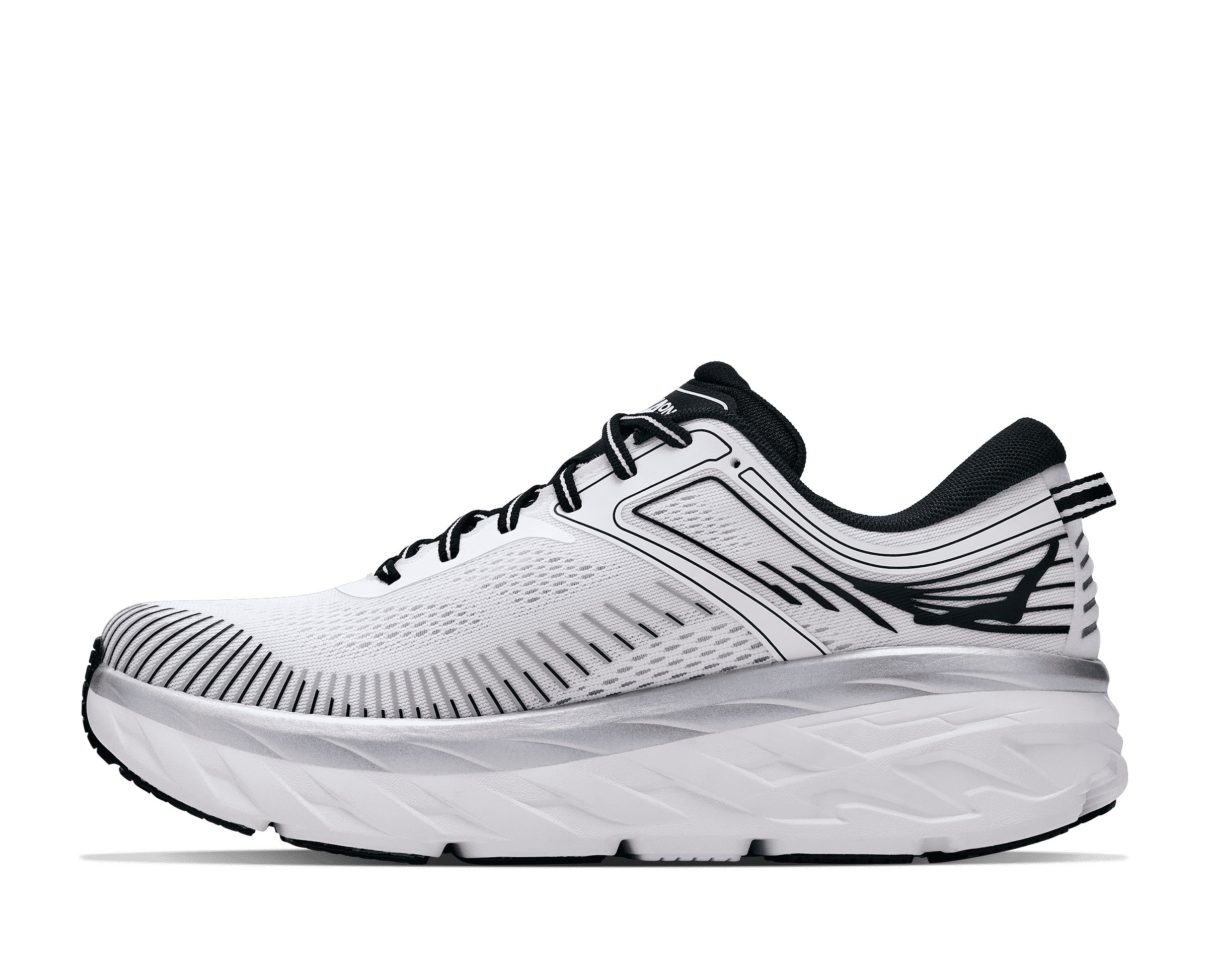 HOKA Men's Bondi 7 - WHITE / BLACK