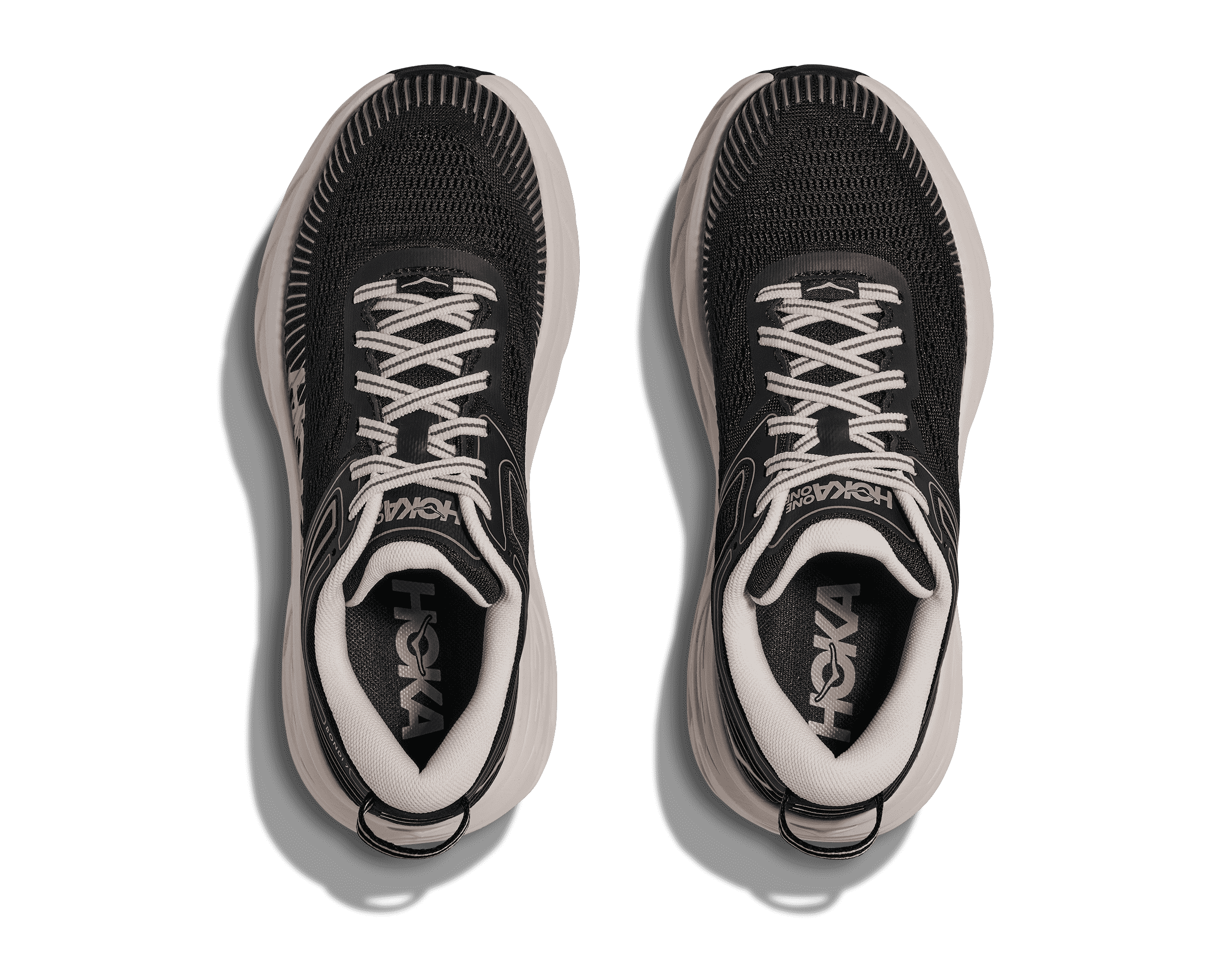 HOKA Women's Bondi 7 - BLACK / ROSE CREAM