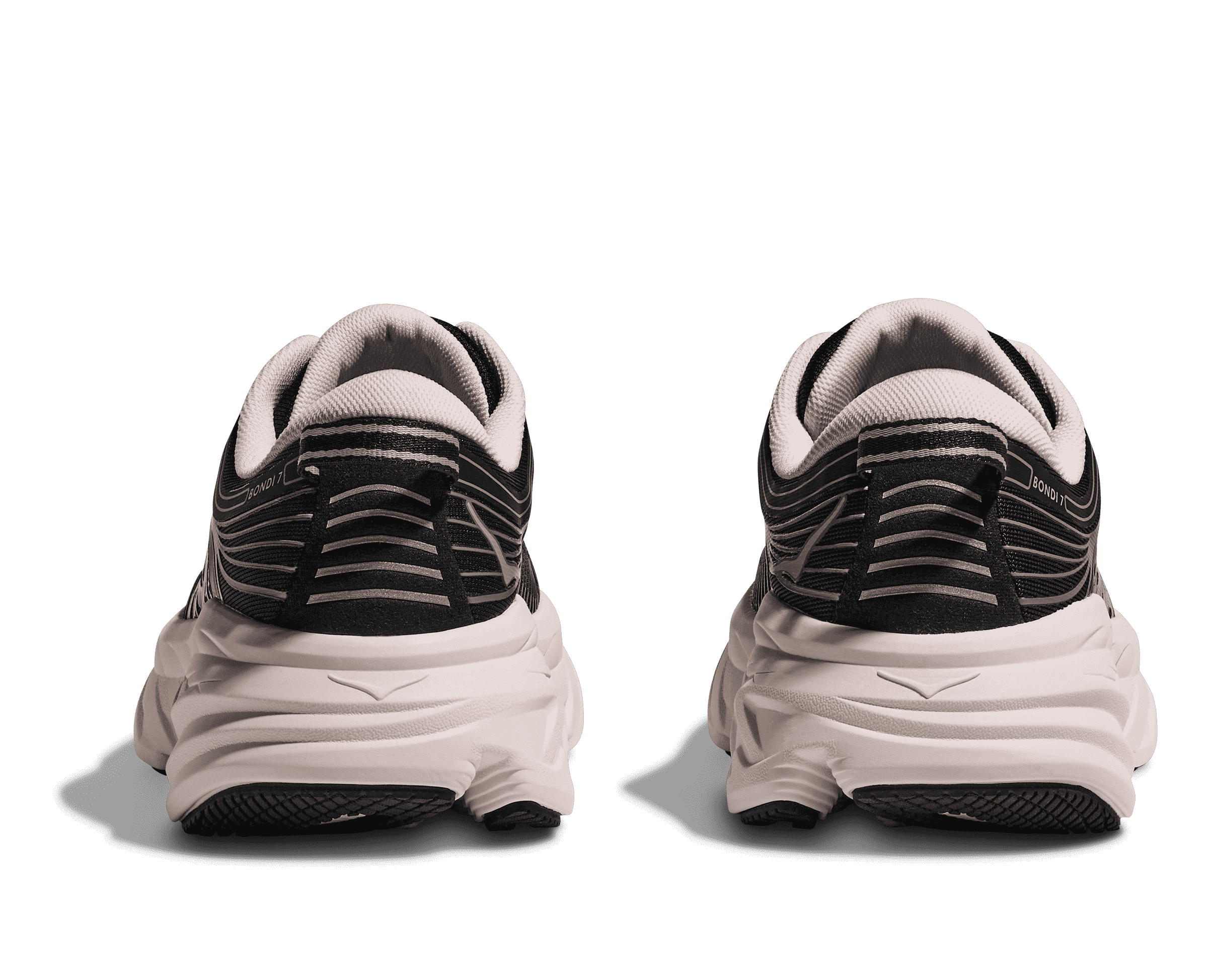 HOKA Women's Bondi 7 - BLACK / ROSE CREAM