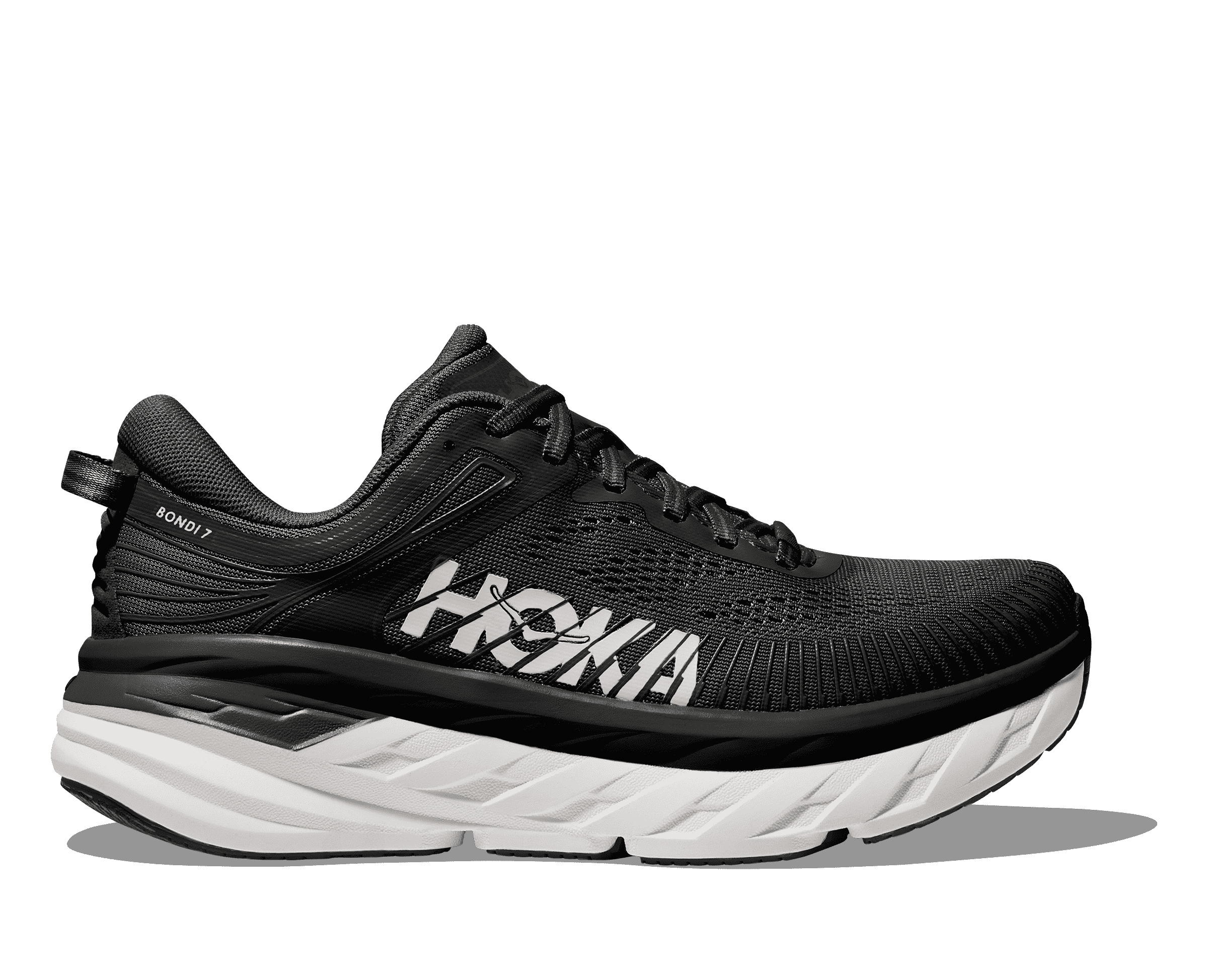 HOKA Women's Bondi 7 - BLACK / WHITE