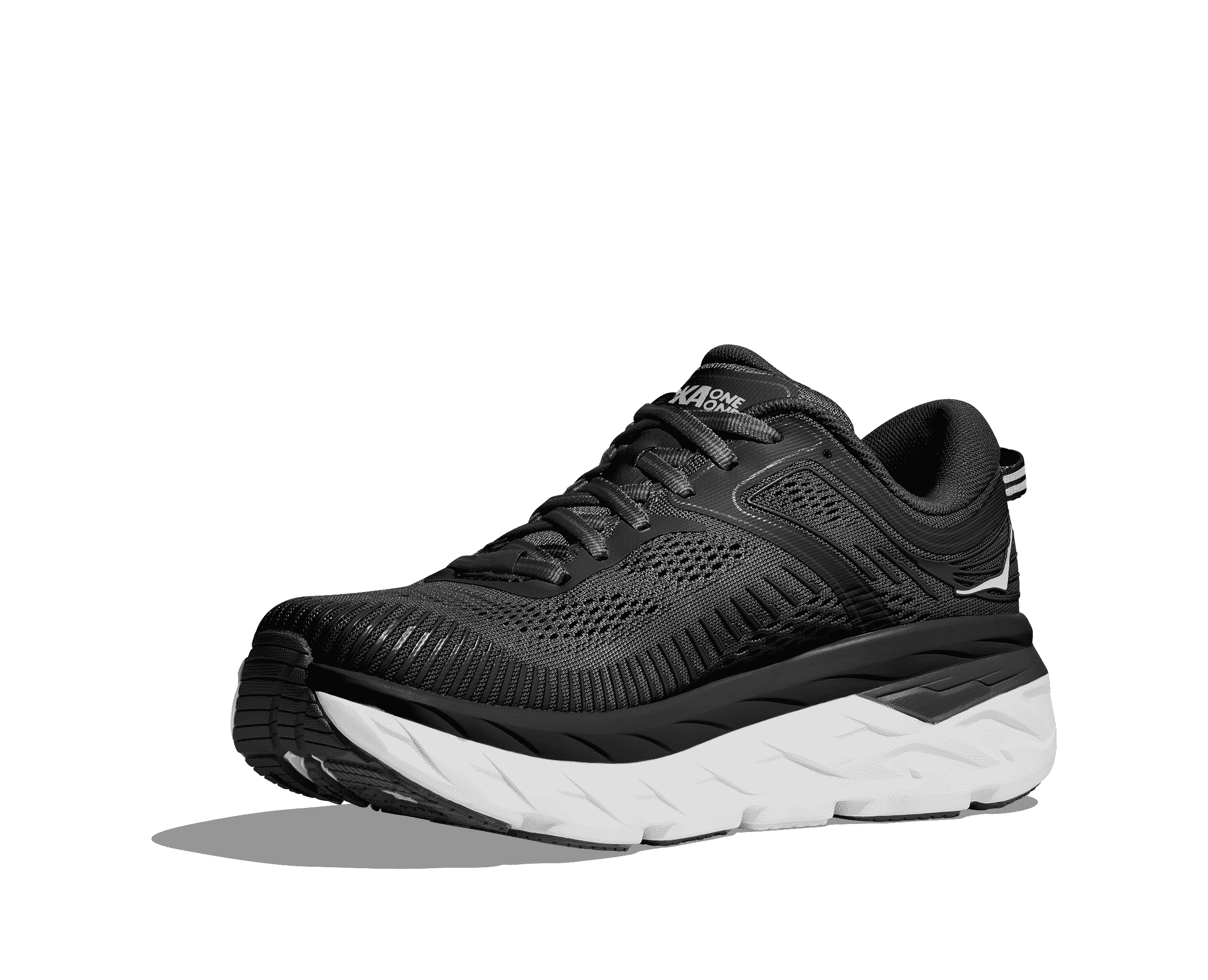 HOKA Women's Bondi 7 - BLACK / WHITE
