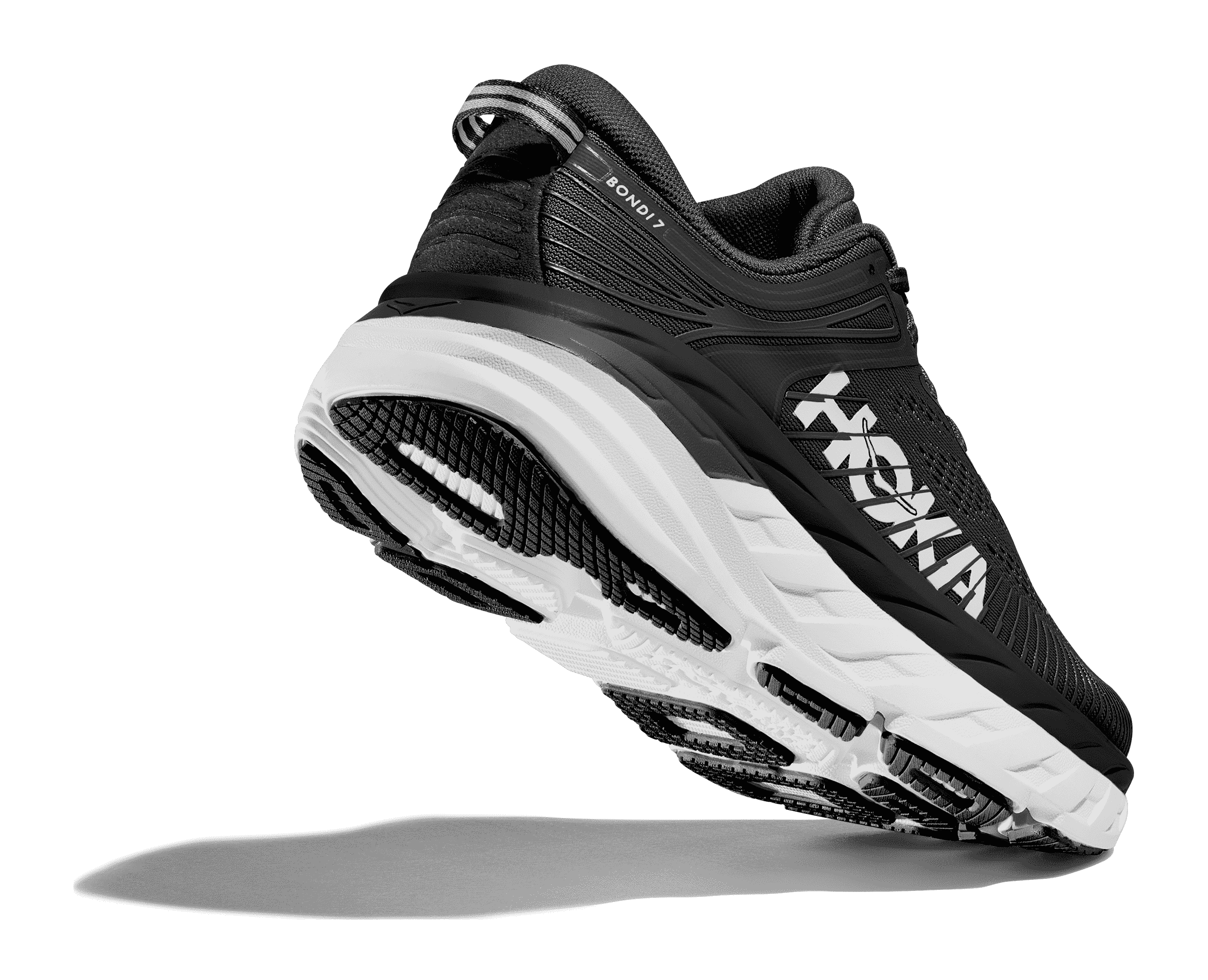 HOKA Women's Bondi 7 - BLACK / WHITE