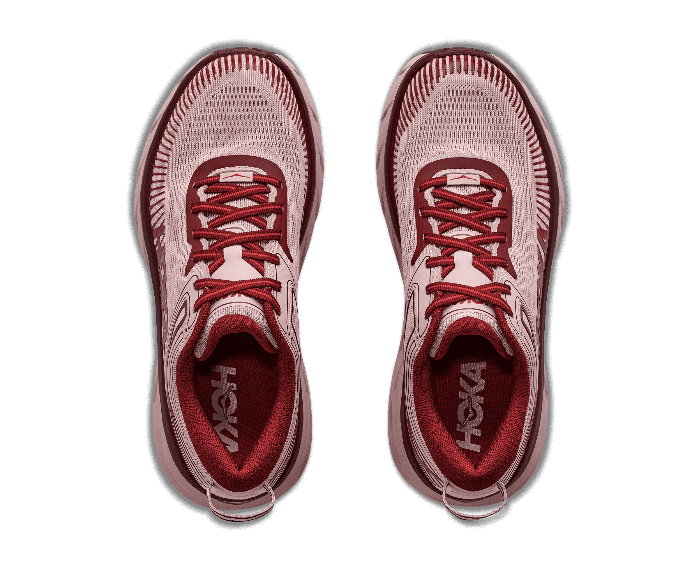 HOKA Women's Bondi 7 - PINK OPAL / VARSITY BURGUNDY