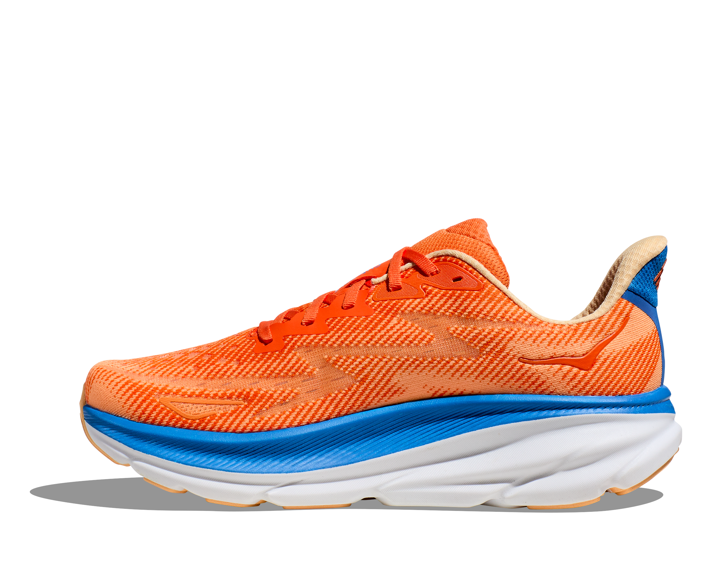 Hoka Mens Clifton 9 Wide - Vibrant Orange/Impala (1132210-VOIM)