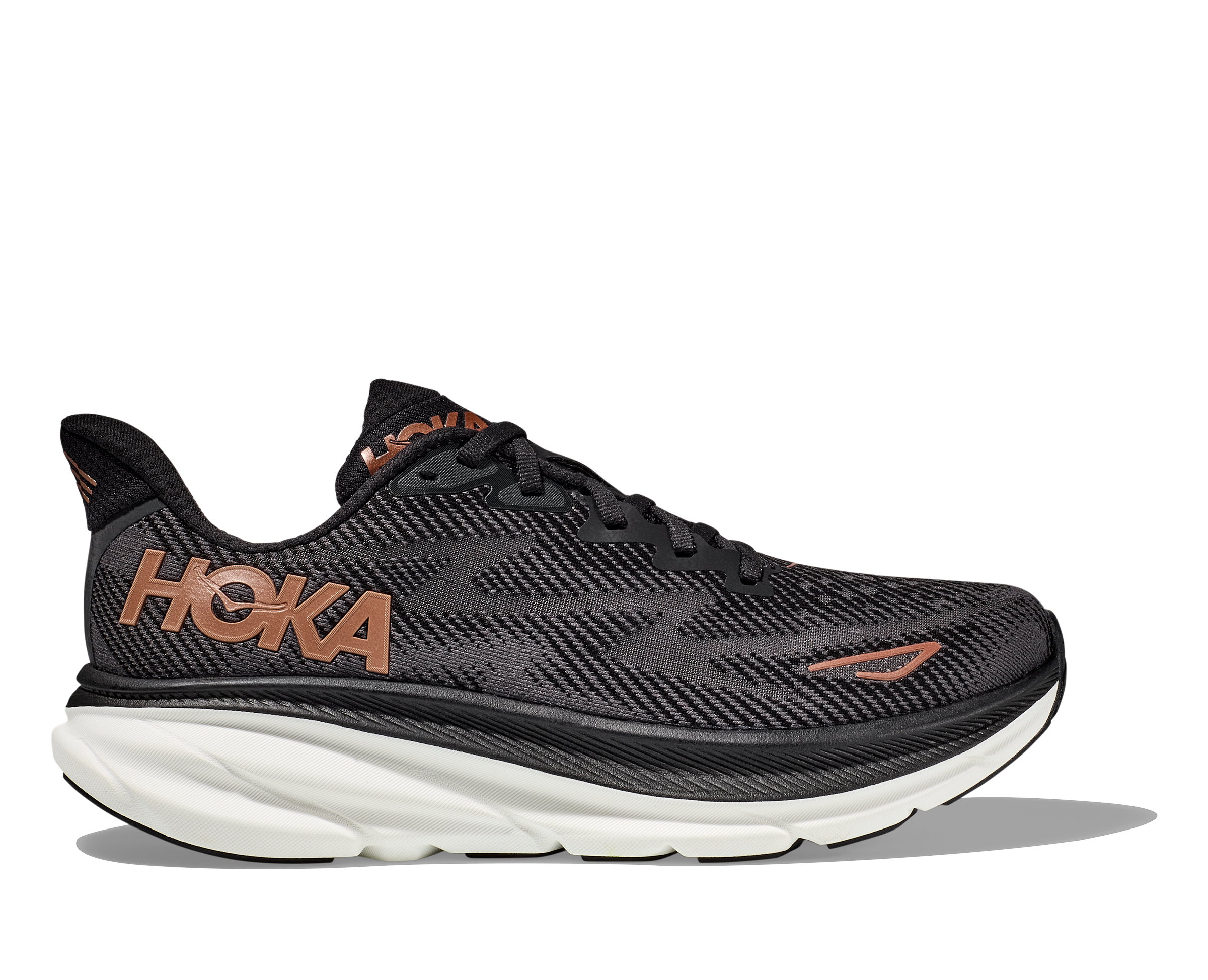 Hoka Womens Clifton 9- Black/Rose Gold (1127896-BRGL)