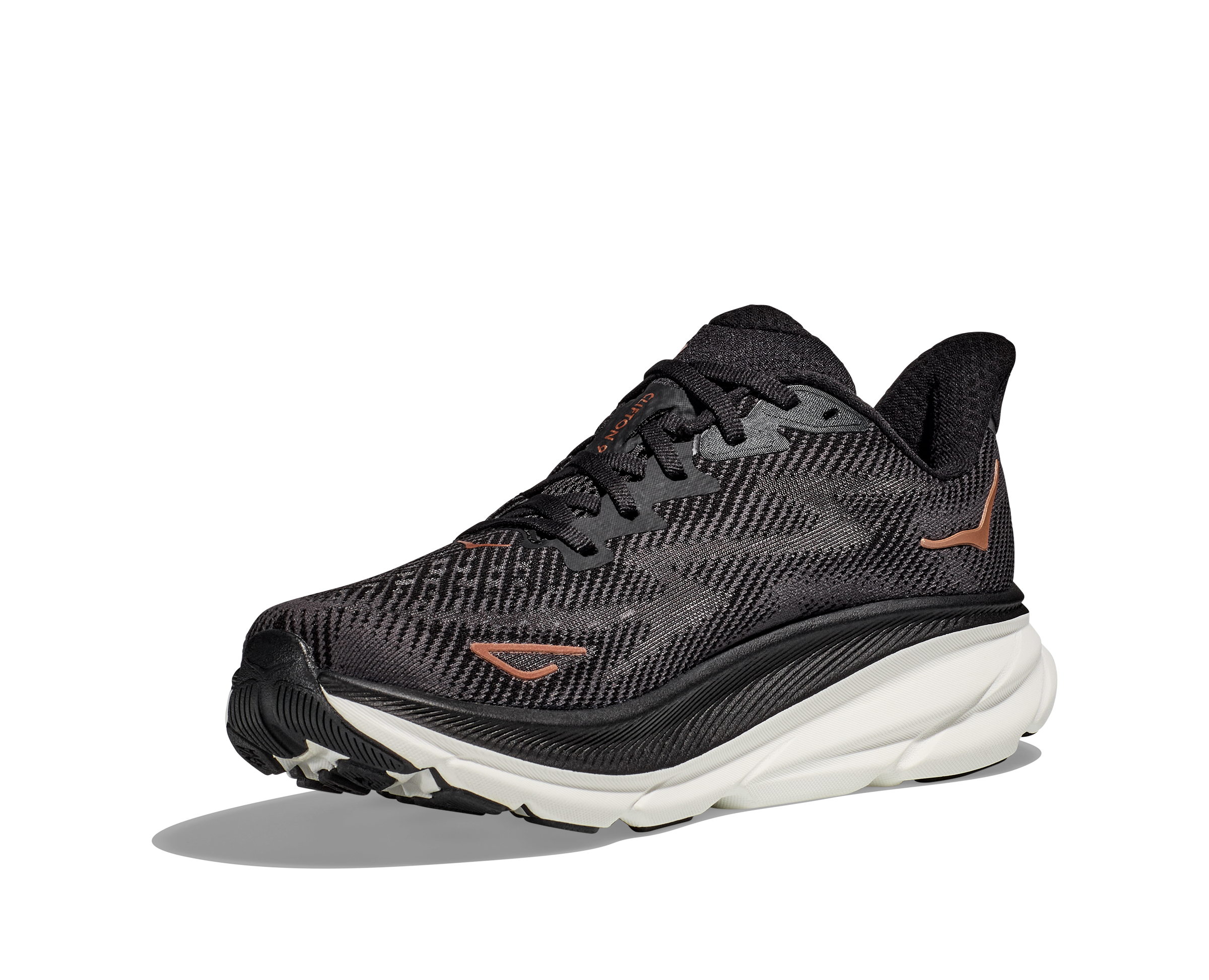 Hoka Womens Clifton 9- Black/Rose Gold (1127896-BRGL)