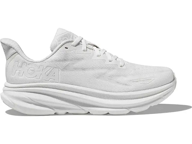 Hoka Womens Clifton 9- All White (1127896-WWH)