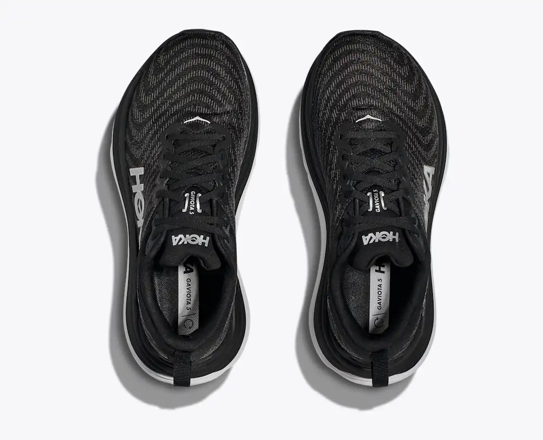 HOKA Men's Gaviota 5 - Black / White (Wide)