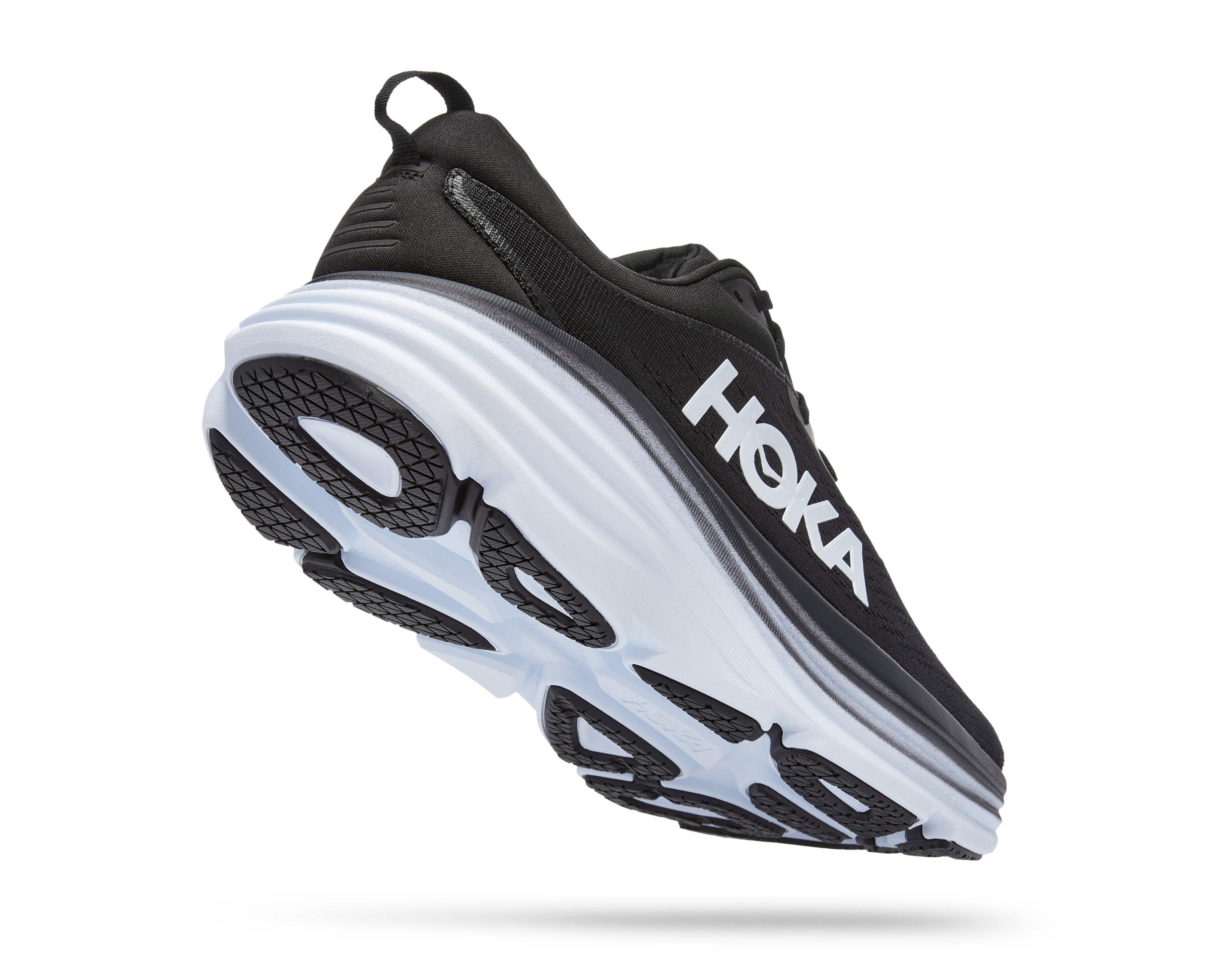 Hoka Mens Bondi 8 - Black/White (1123202-BWHT)