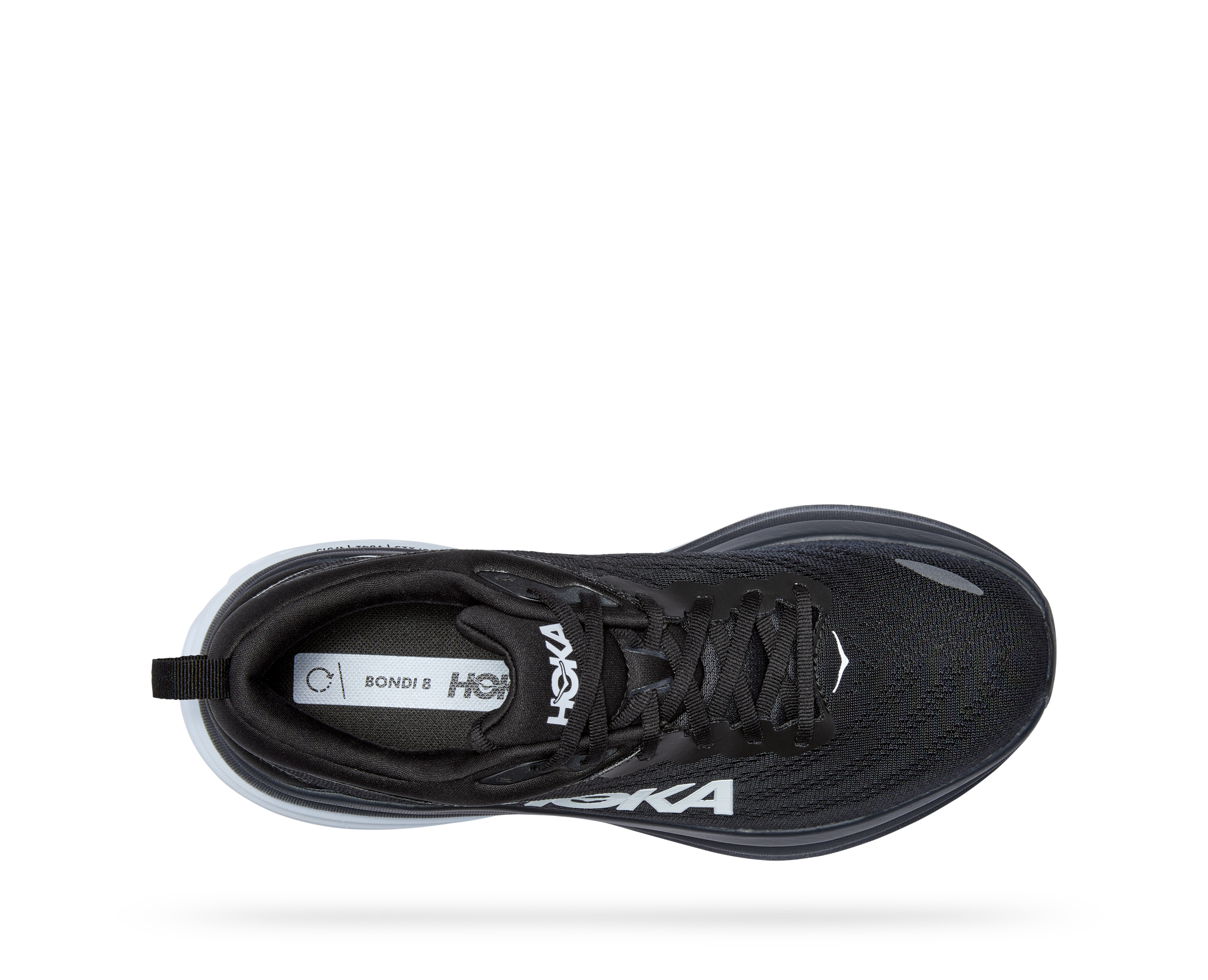 Hoka Mens Bondi 8 - Black/White (1123202-BWHT)