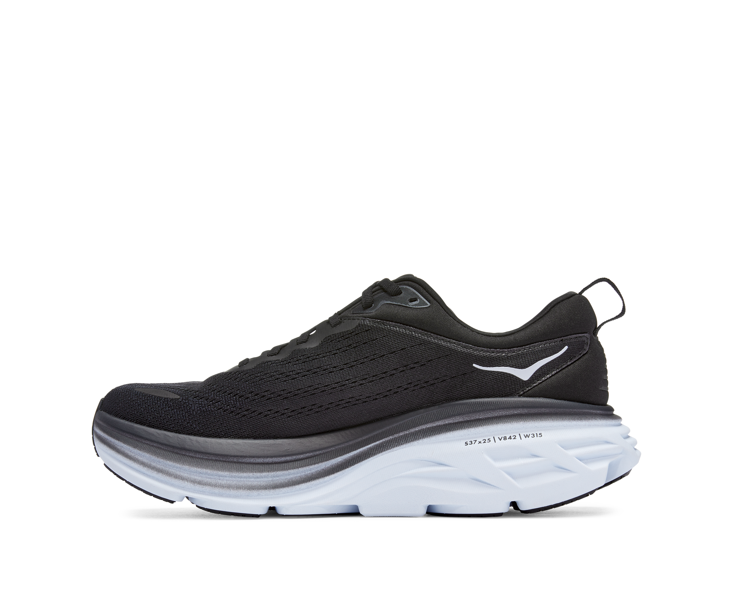 Hoka Mens Bondi 8 - Black/White (1123202-BWHT)