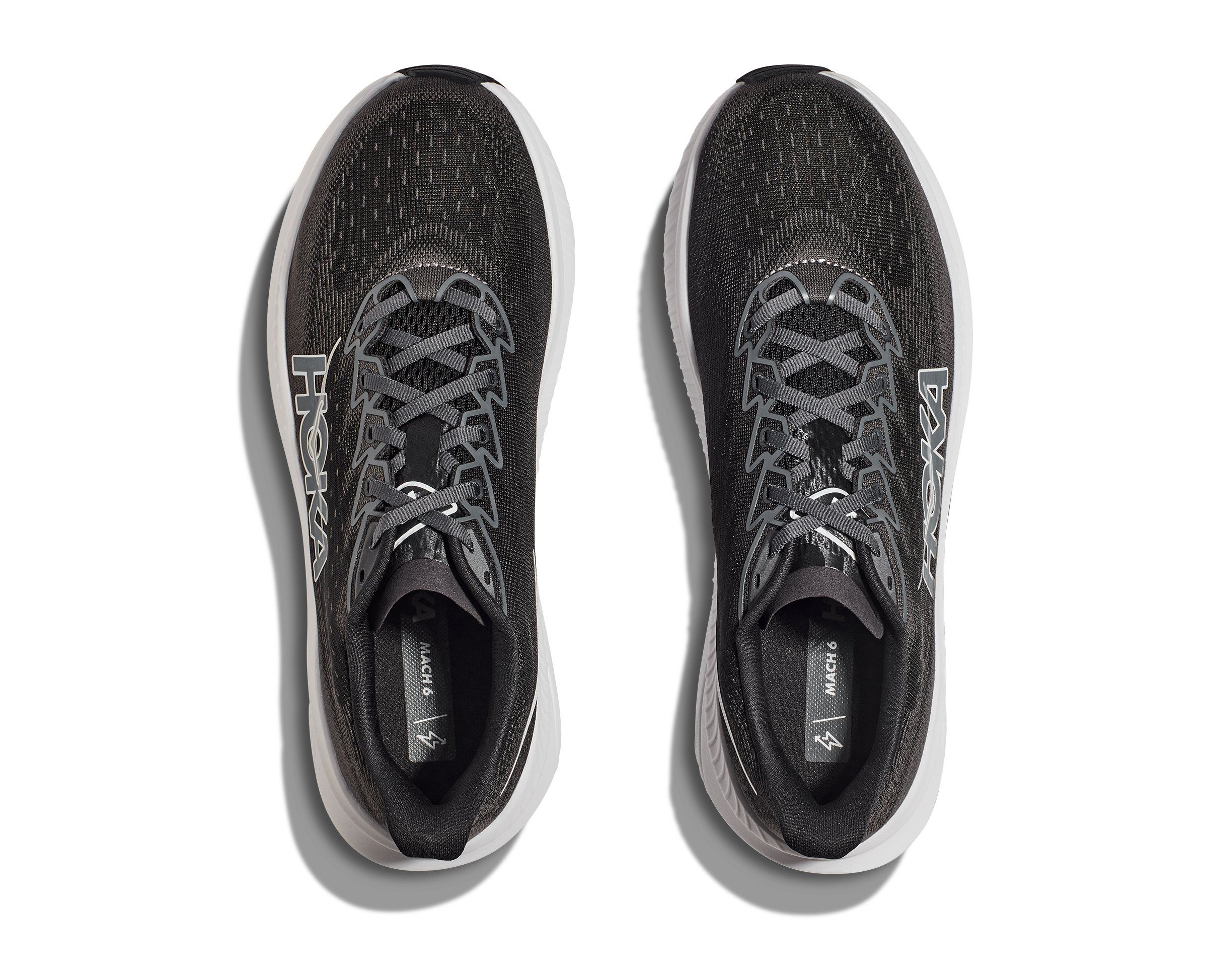 HOKA Men's Mach 6 - BLACK / WHITE