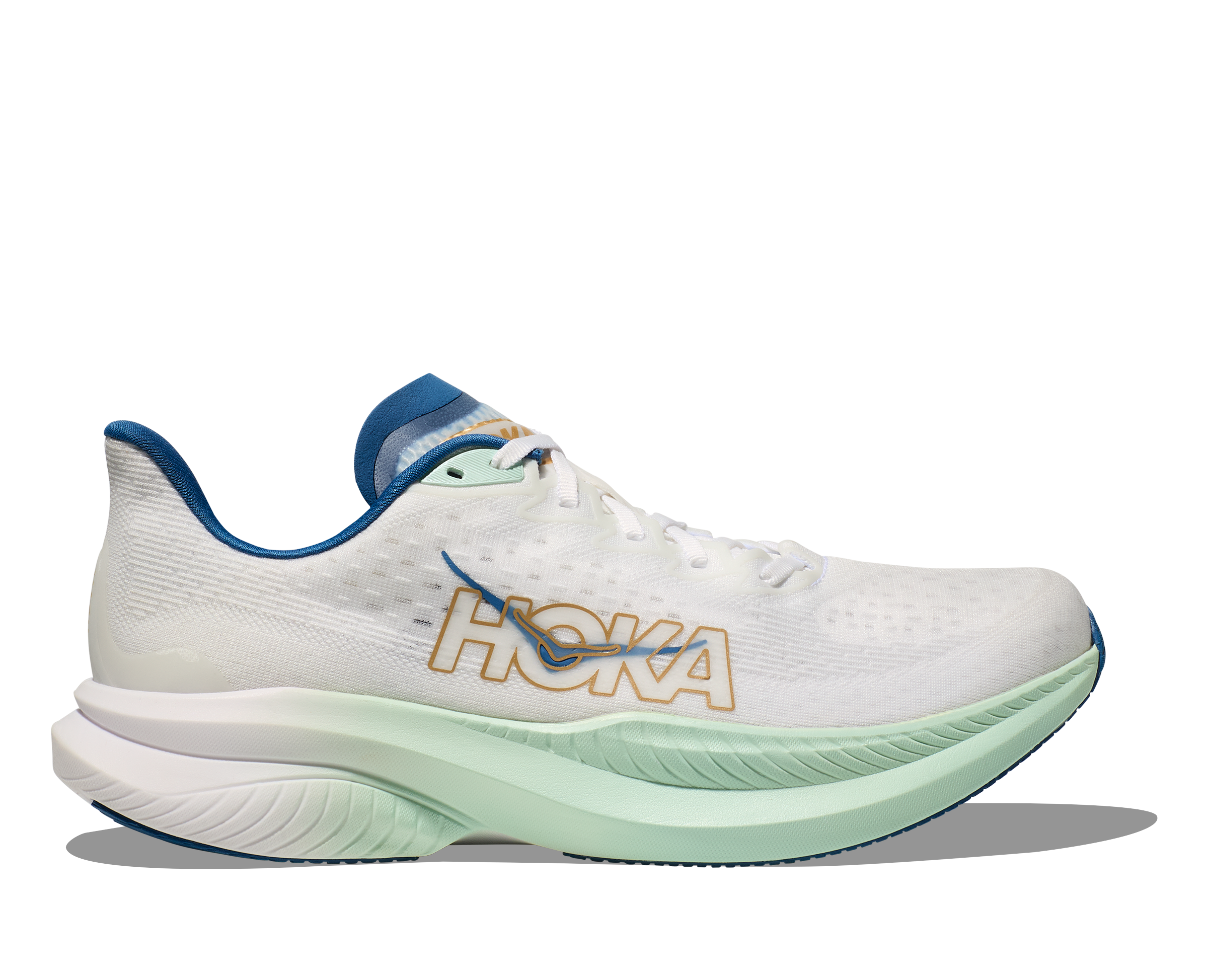 HOKA Men's Mach 6 - FROST / GOLD (Wide)