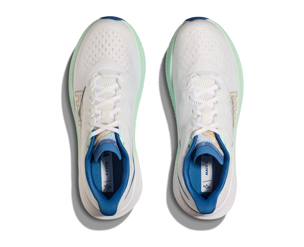 HOKA Men's Mach 6 - FROST / GOLD (Wide)