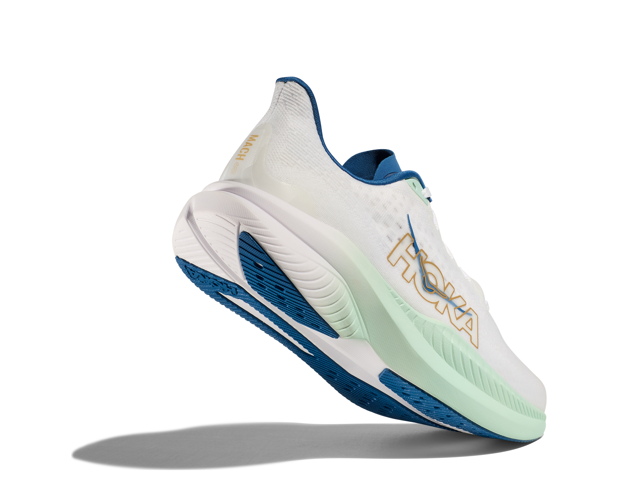 HOKA Men's Mach 6 - FROST / GOLD (Wide)