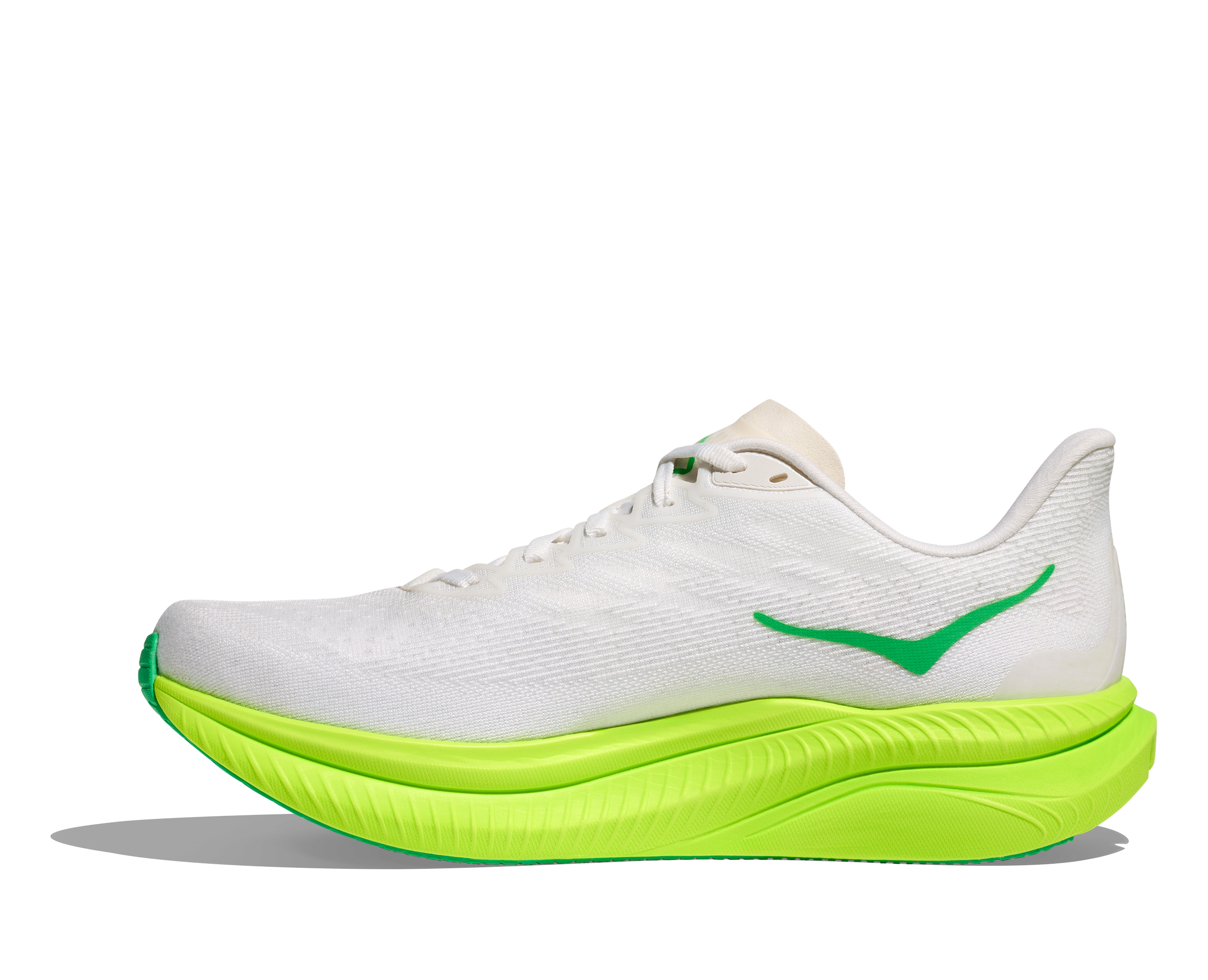 HOKA Men's Mach 6 - WHITE / NEON LIME