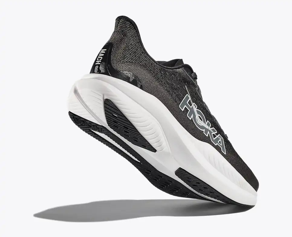 HOKA Women's Mach 6 - BLACK / WHITE (Wide)