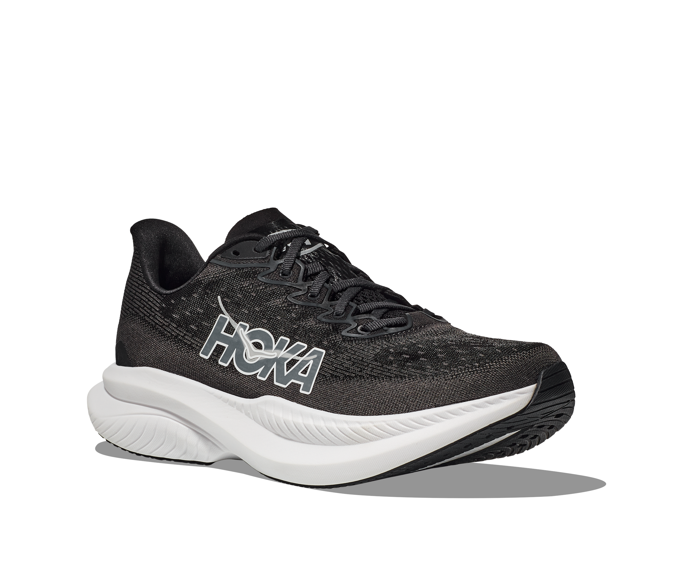 HOKA Women's Mach 6 - BLACK / WHITE