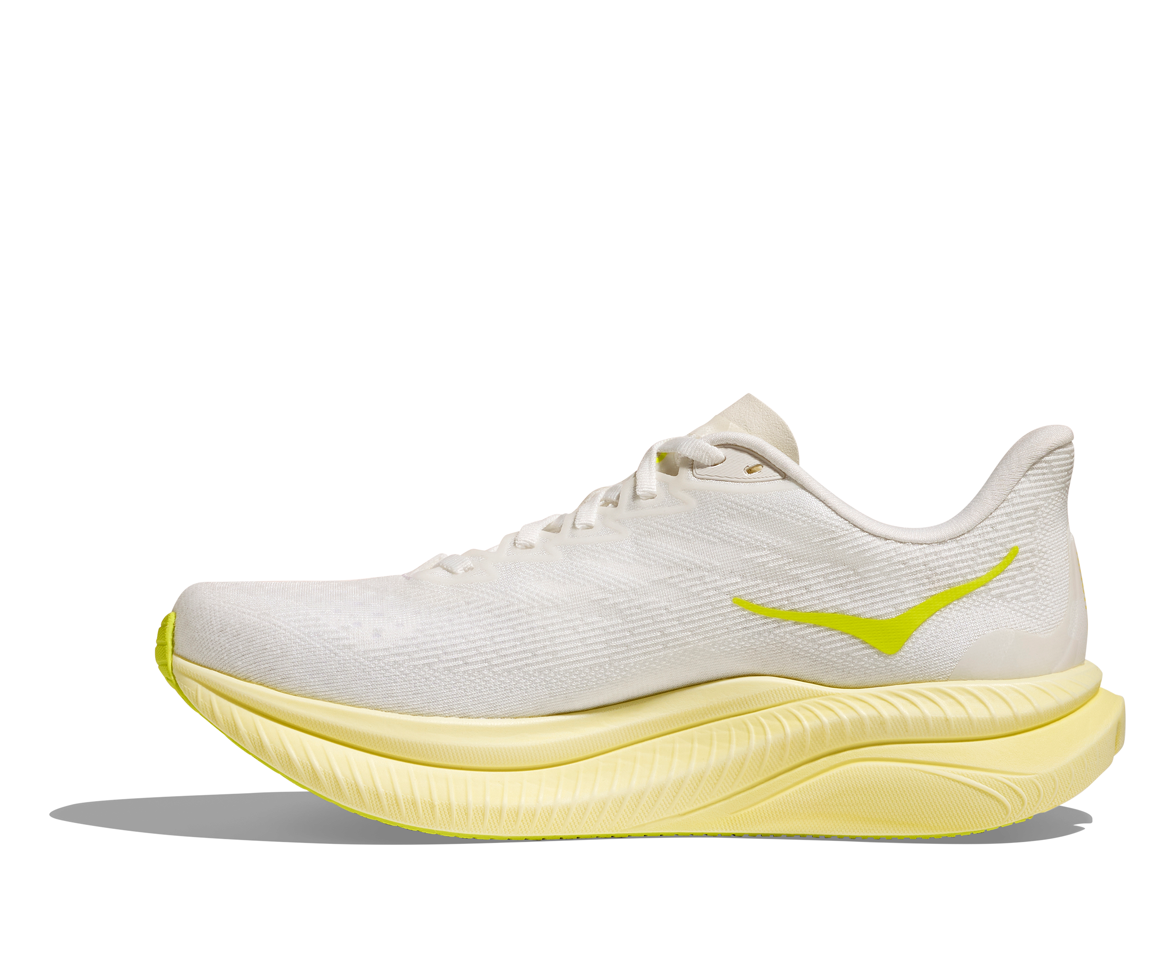 HOKA Women's Mach 6 - WHITE / NEON HOKA CITRUS