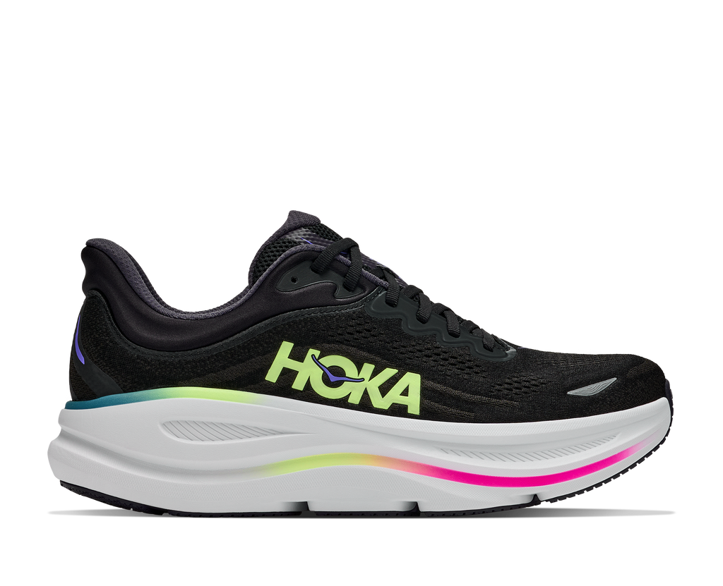HOKA Men's Bondi 9 - BLACK / NEON YUZU