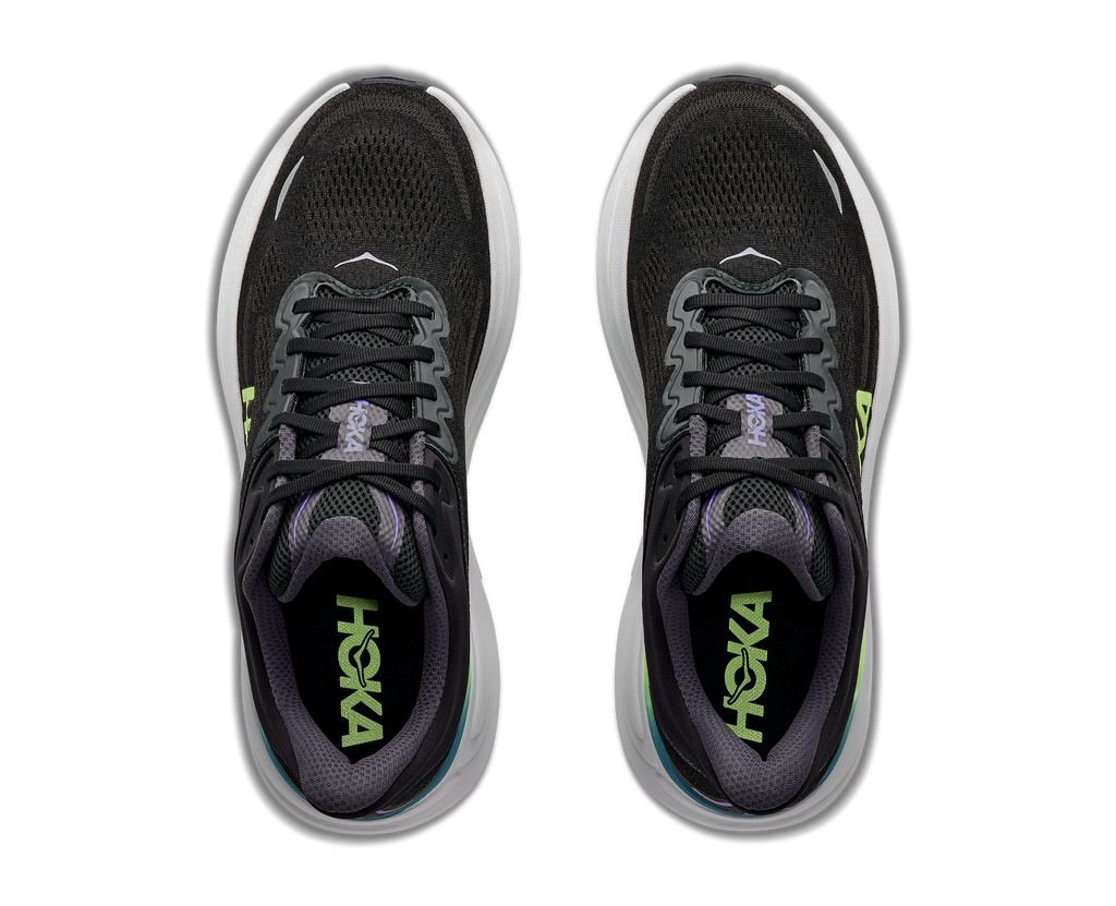 HOKA Men's Bondi 9 - BLACK / NEON YUZU