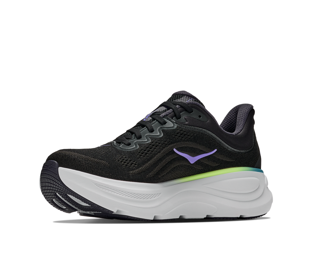 HOKA Men's Bondi 9 - BLACK / NEON YUZU