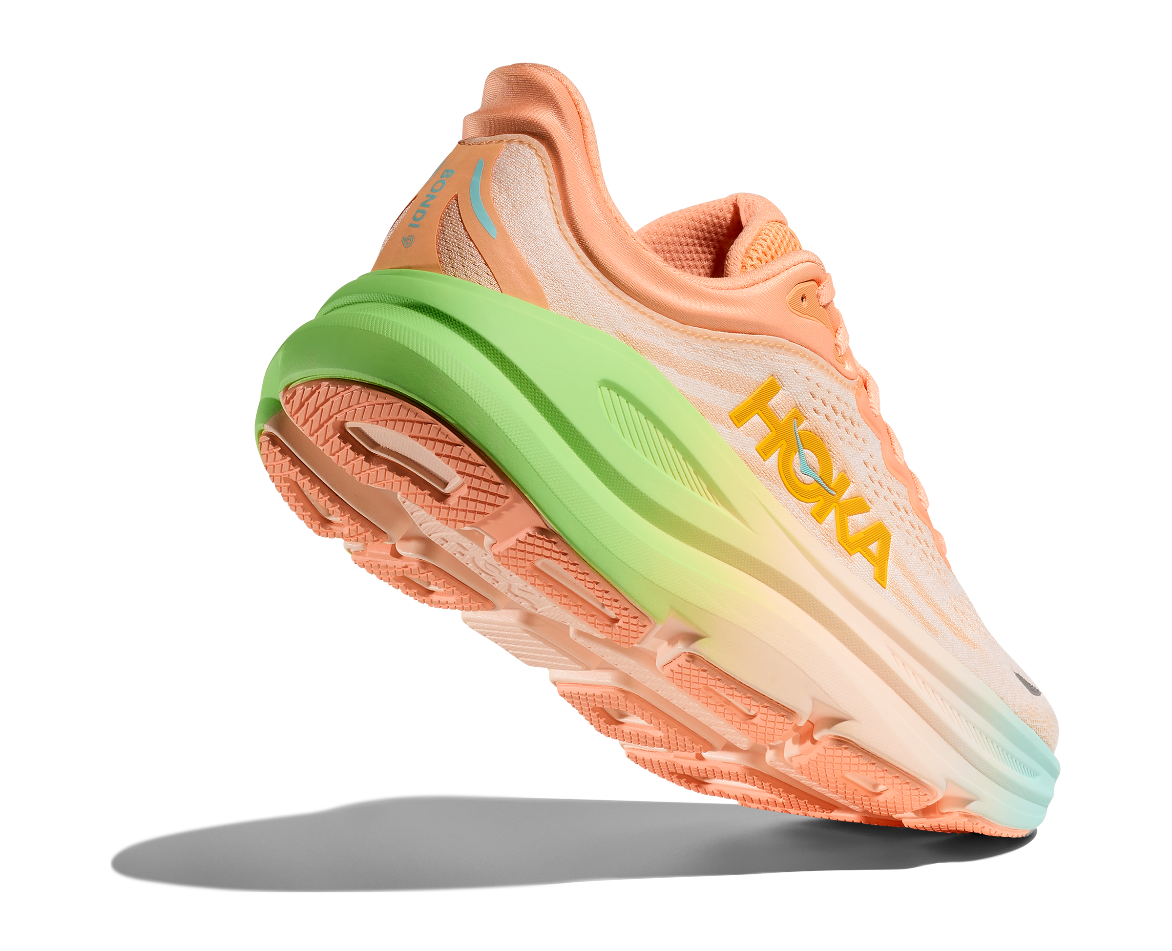 HOKA Men's Bondi 9 - FROST / PALE TANGERINE