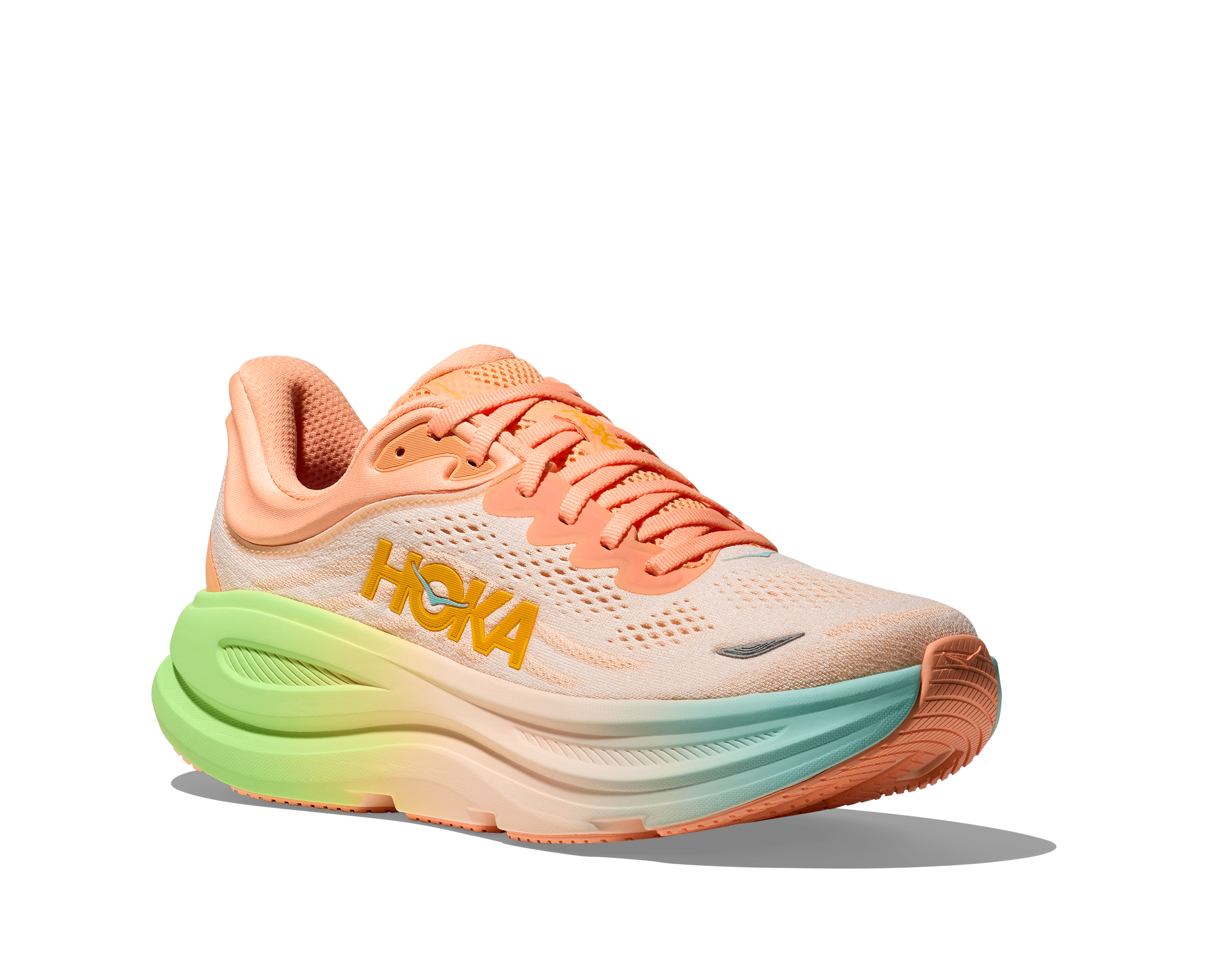 HOKA Men's Bondi 9 - FROST / PALE TANGERINE