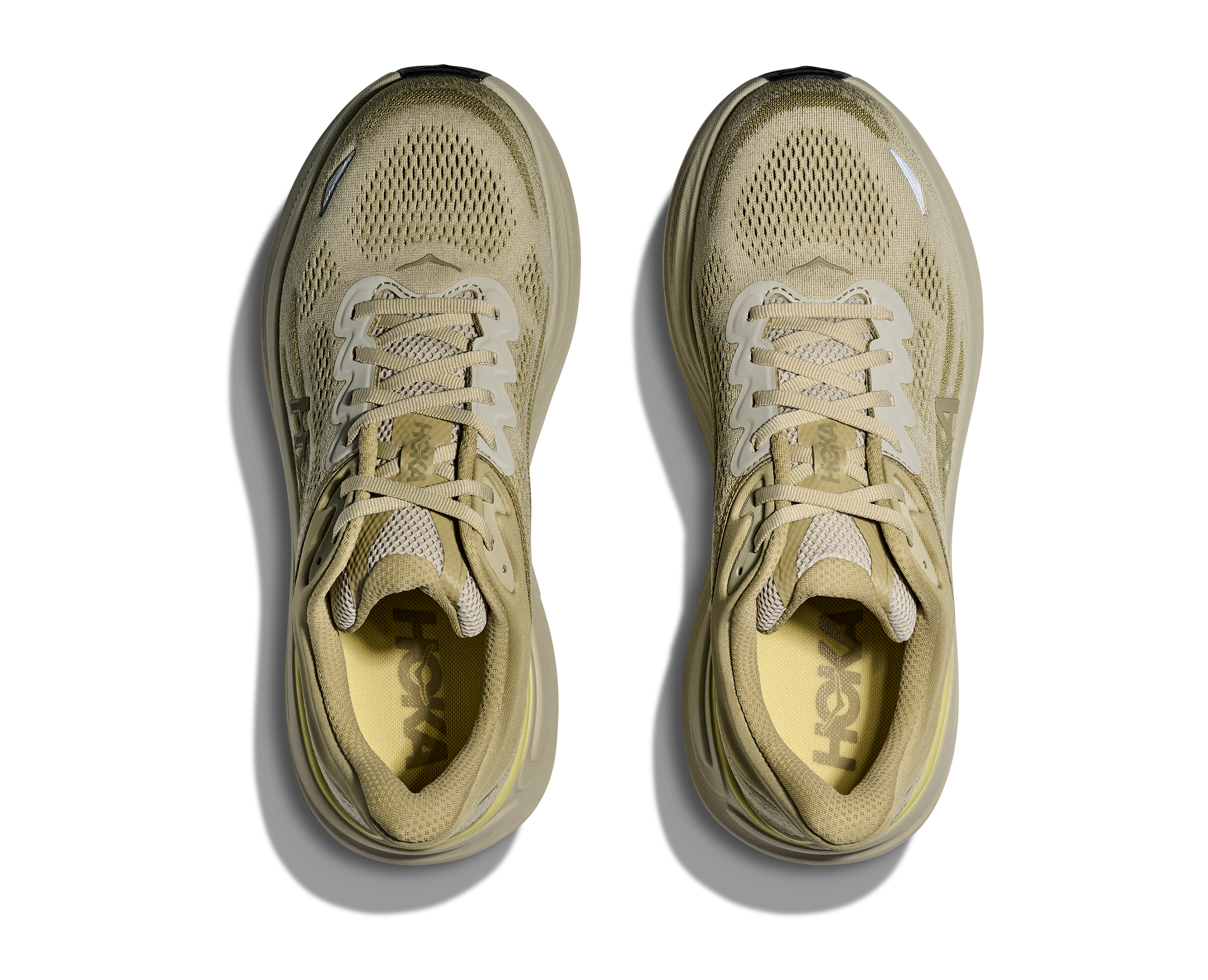 HOKA Men's Bondi 9 - GRASSLAND / OYSTER MUSHROOM (Wide)