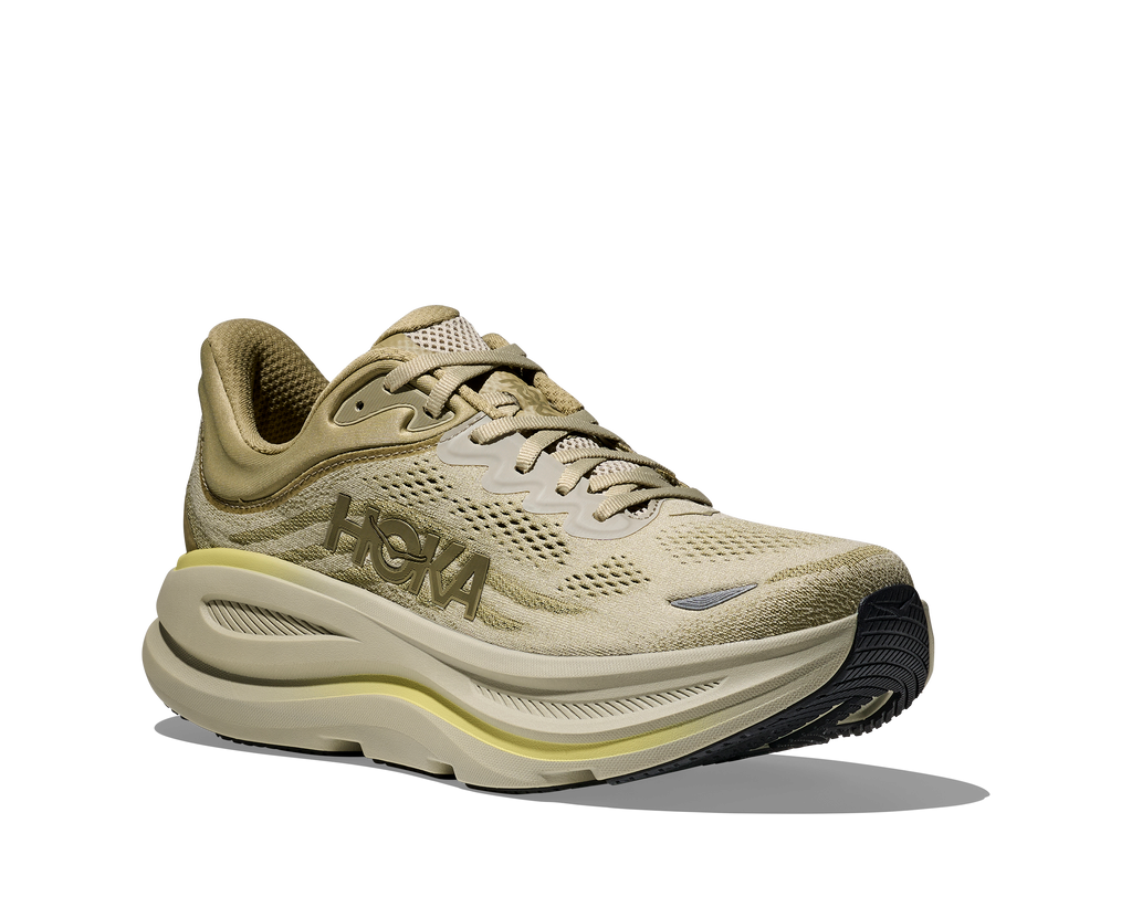 HOKA Men's Bondi 9 - GRASSLAND / OYSTER MUSHROOM (Wide)
