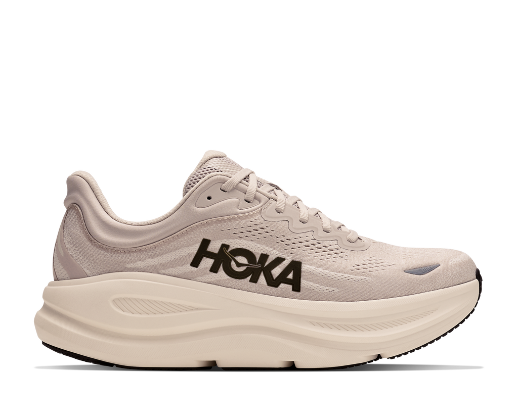 HOKA Men's Bondi 9 - RIVER ROCK GREY / ALABASTER (Wide)