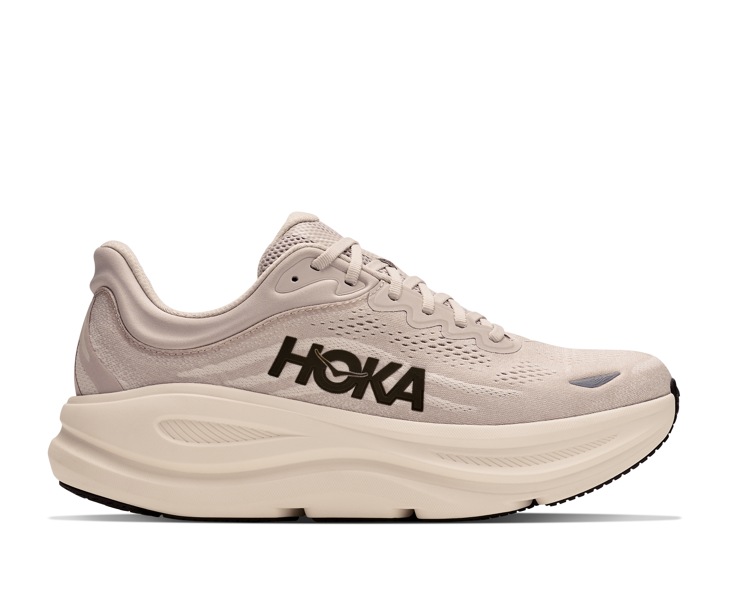 HOKA Men's Bondi 9 - RIVER ROCK GREY / ALABASTER (Wide)