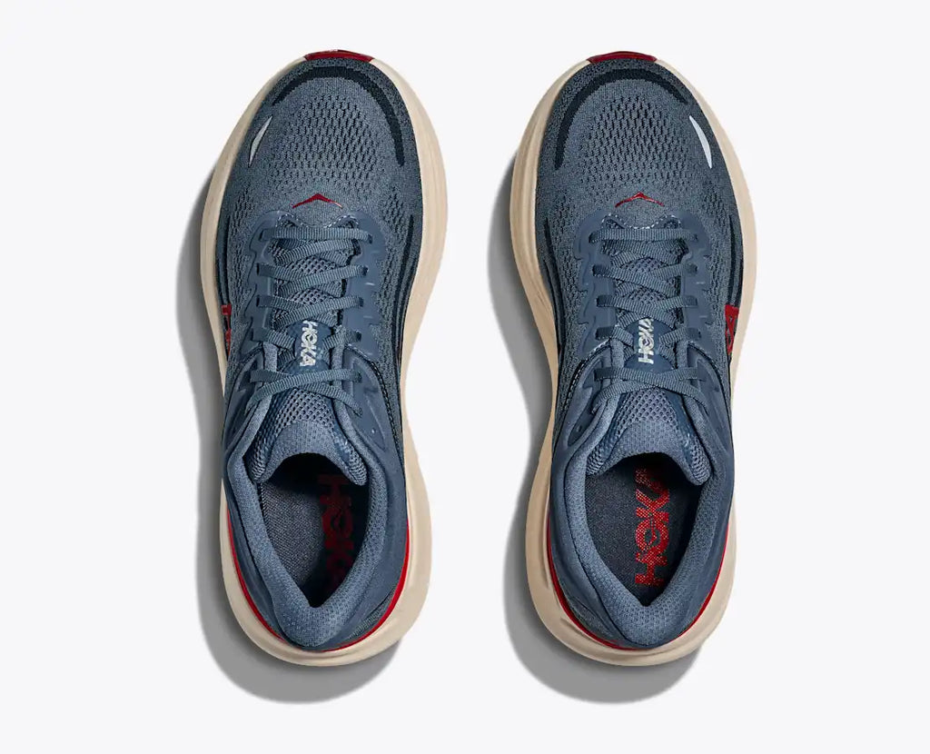 HOKA Men's Bondi 9 - THUNDER CLOUD / VERMILLION (Wide)