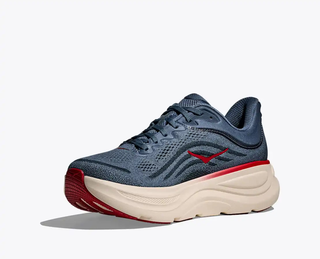 HOKA Men's Bondi 9 - THUNDER CLOUD / VERMILLION (Wide)