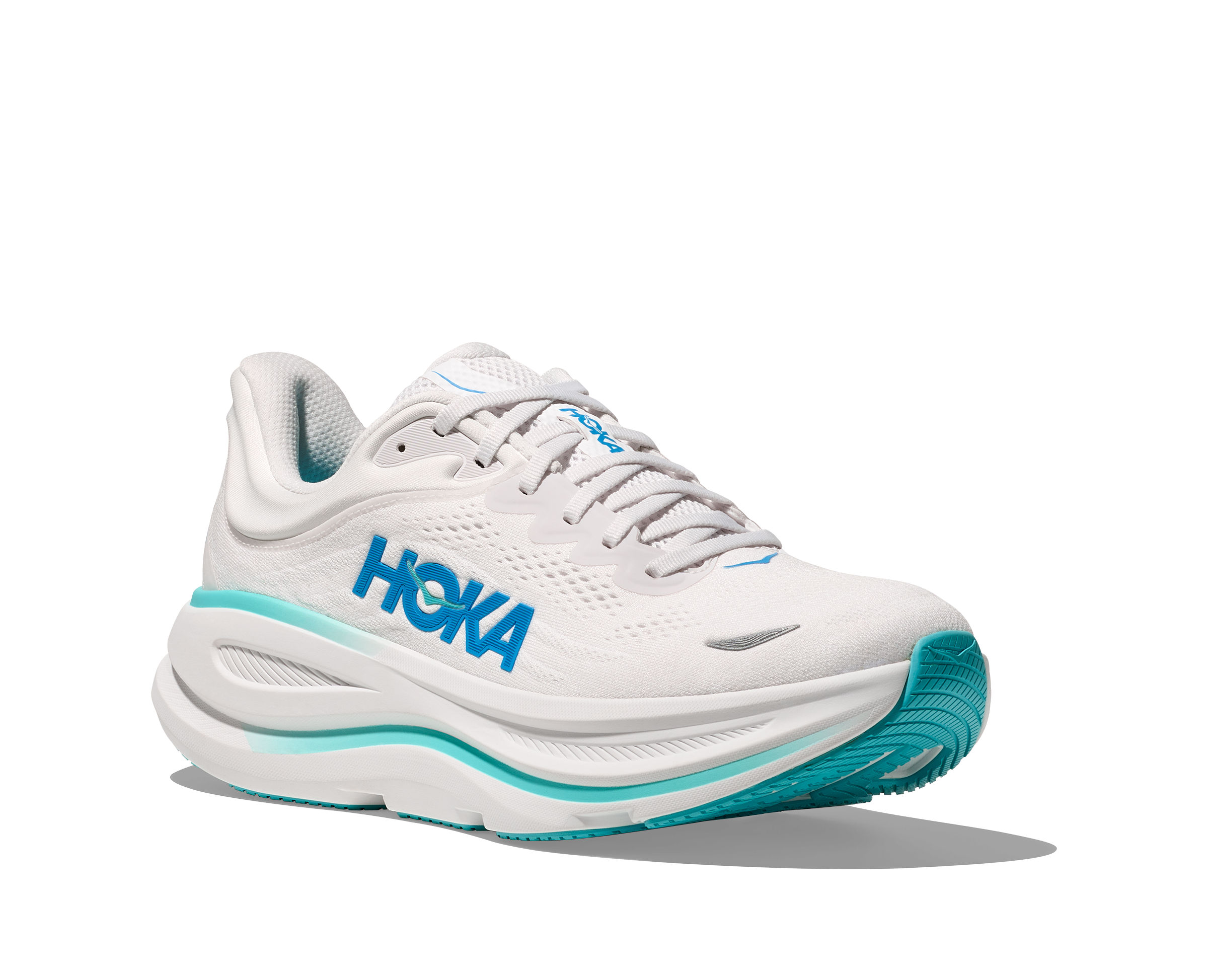 HOKA Men's Bondi 9 - WHITE / HOKA BLUE