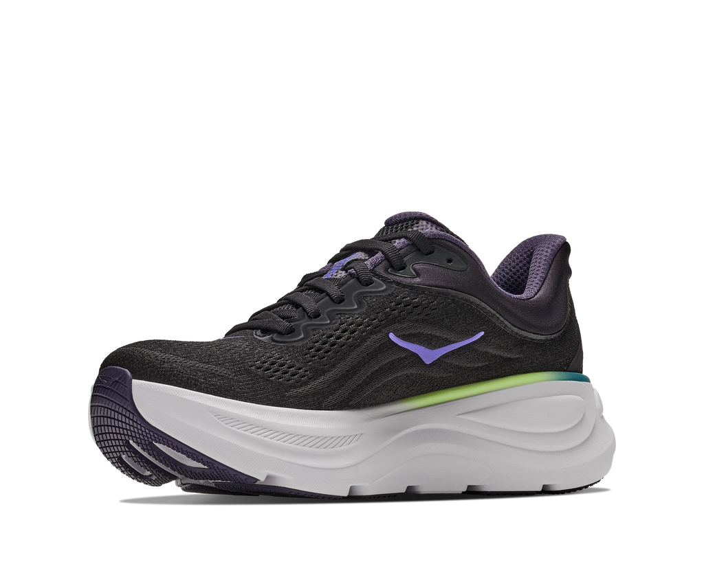 HOKA Women's Bondi 9 - BLACK / NEON DRAGONFRUIT