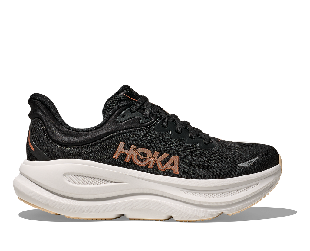 HOKA Women's Bondi 9 - BLACK / ROSE GOLD