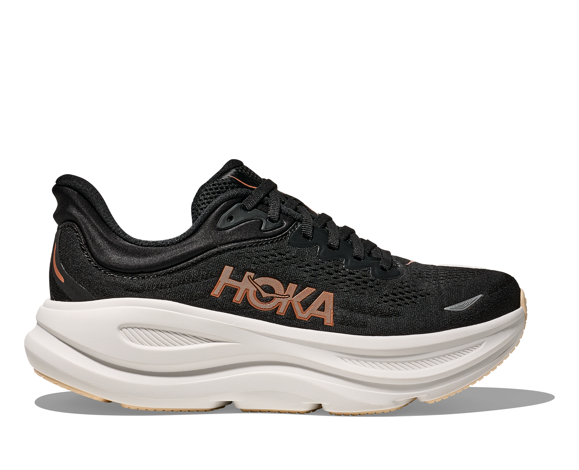 HOKA Women's Bondi 9 - BLACK / ROSE GOLD