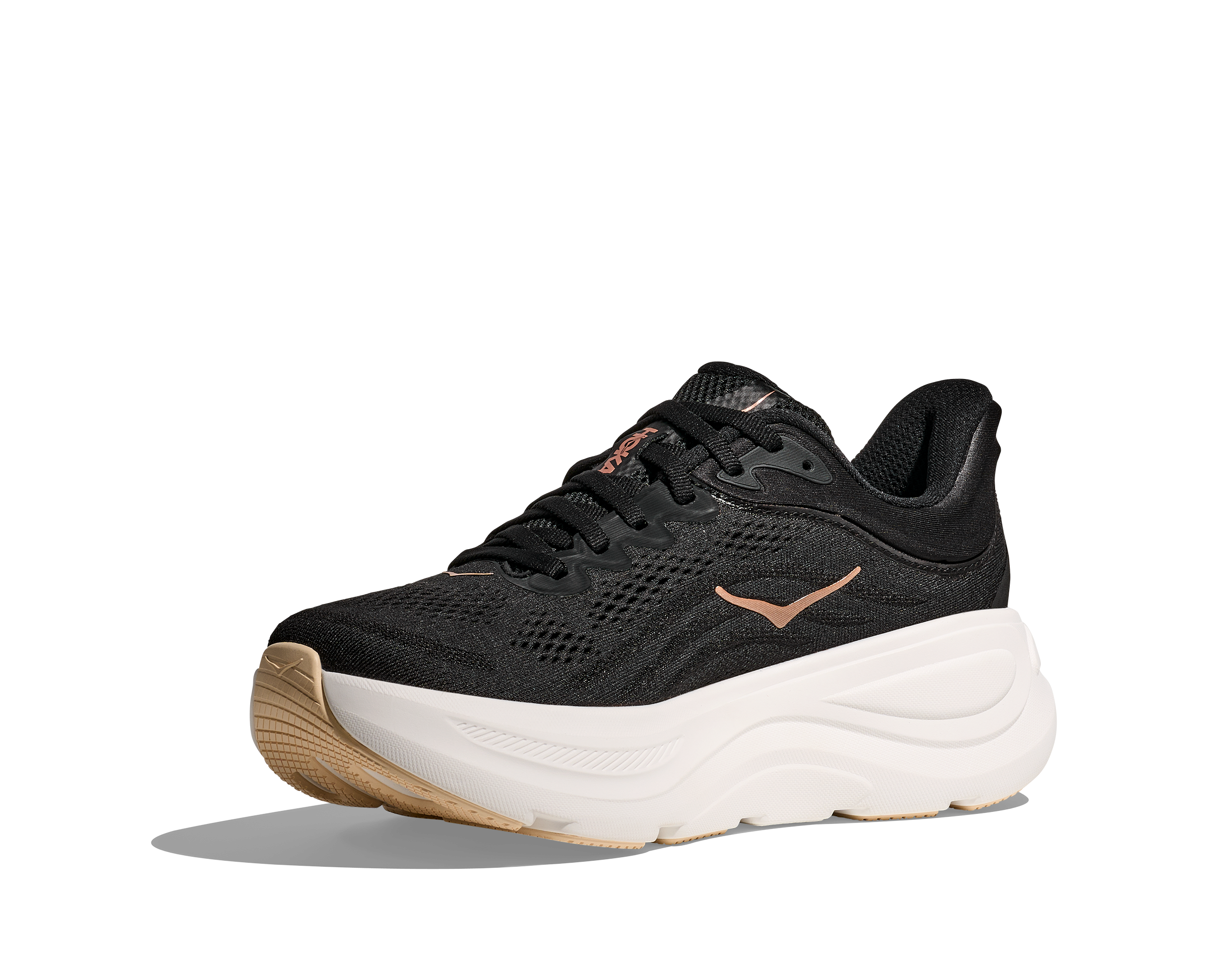 HOKA Women's Bondi 9 - BLACK / ROSE GOLD