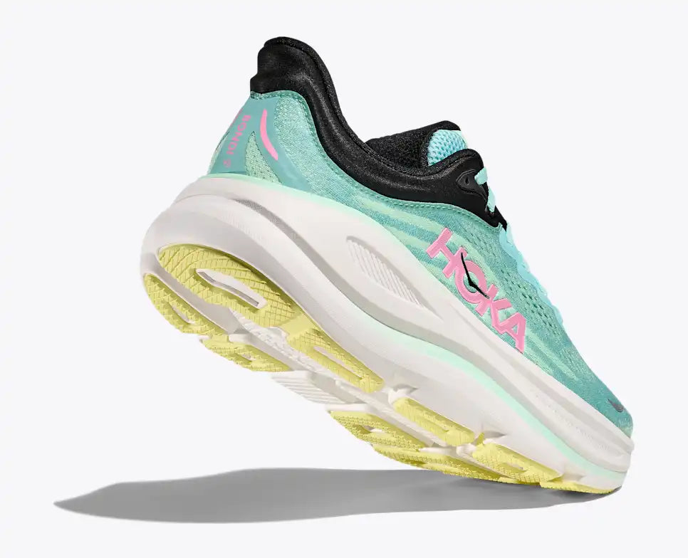 HOKA Women's Bondi 9 - BLUE SPARK / MINT FLUORITE (Wide)