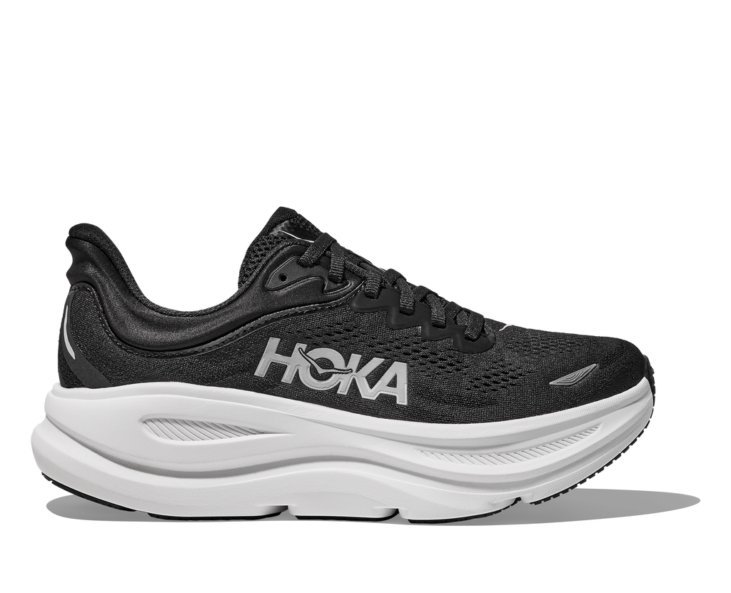 HOKA Women's Bondi 9 - BLACK / WHITE (Wide)