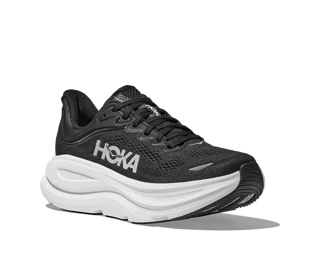 HOKA Women's Bondi 9 - BLACK / WHITE (Wide)