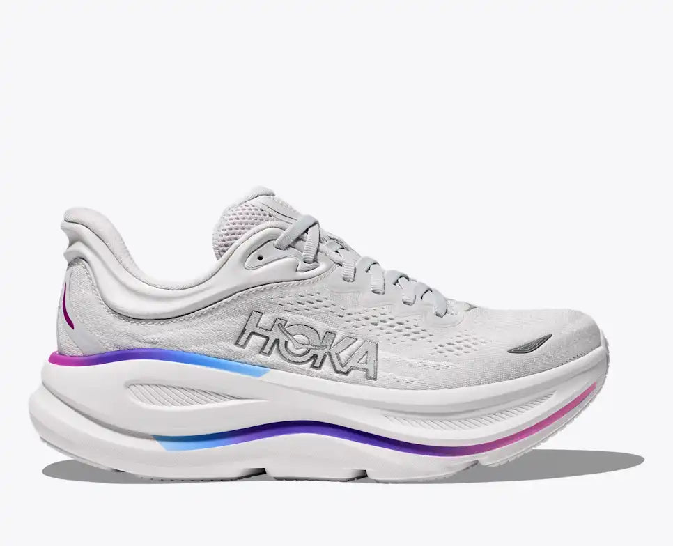 HOKA Women's Bondi 9 - COSMIC GREY / WHITE (Wide)