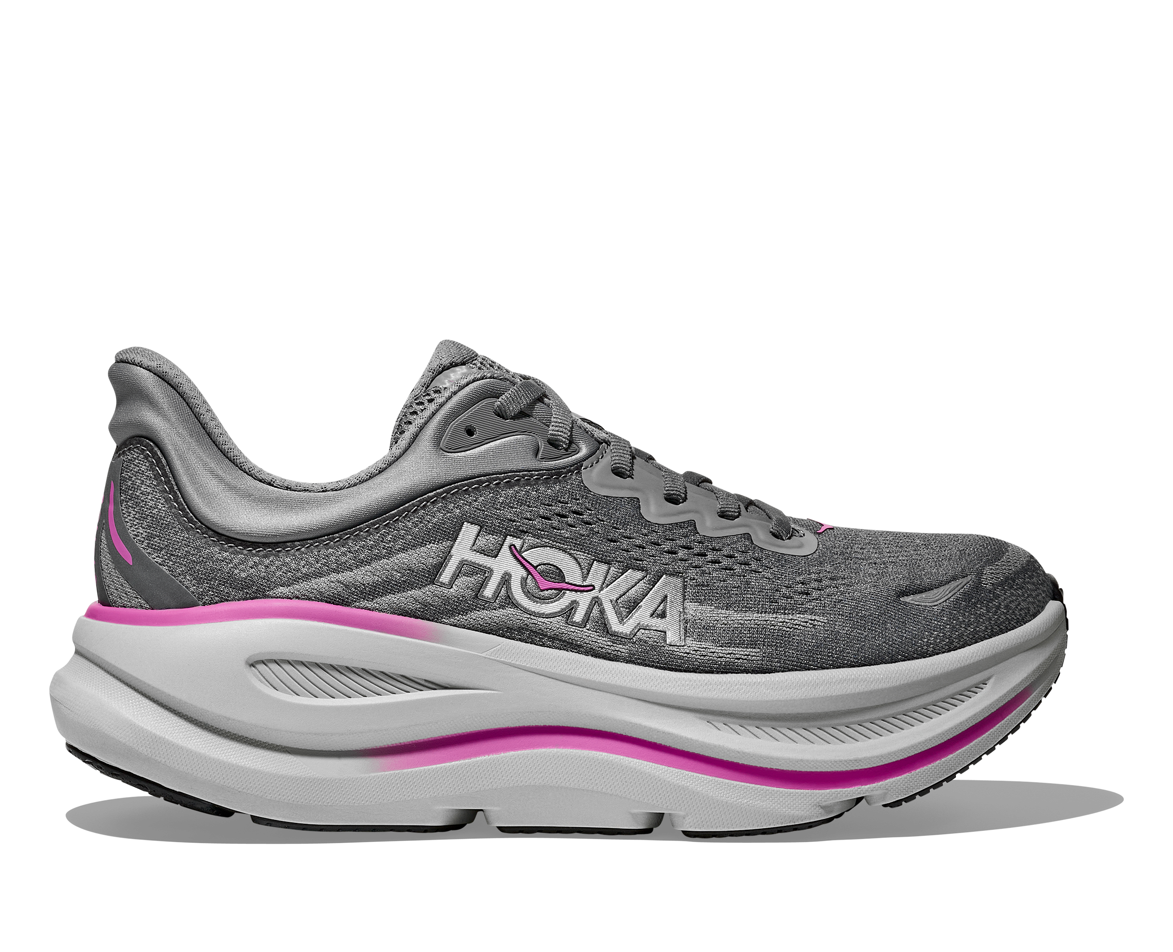 HOKA Women's Bondi 9 - GALACTIC GREY / ASTEROID