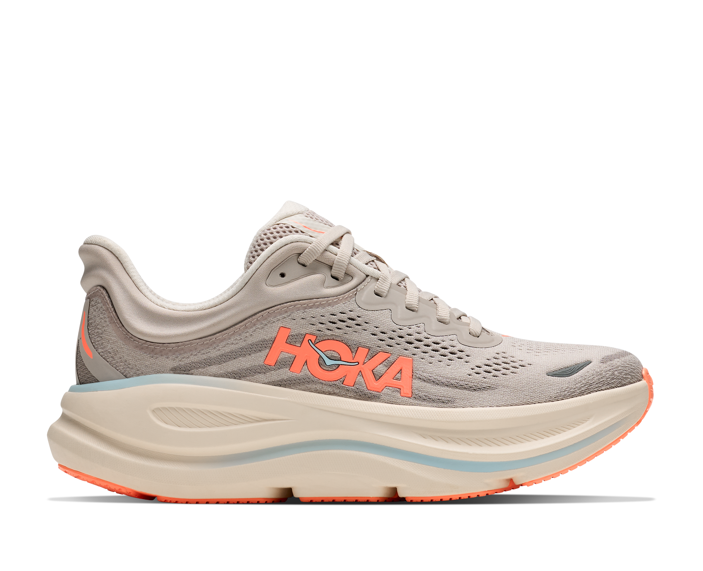 HOKA Women's Bondi 9 - RIVER ROCK GREY / MINERAL ORE