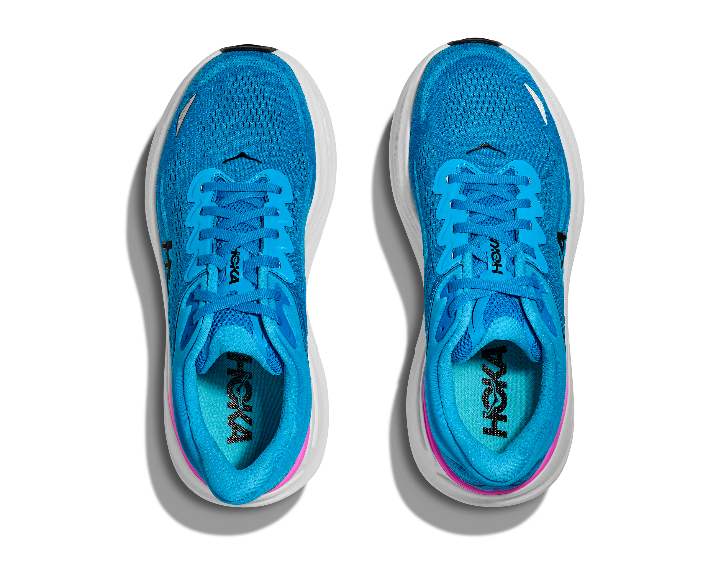 HOKA Women's Bondi 9 - SKYWARD BLUE / NEON FUCHSIA